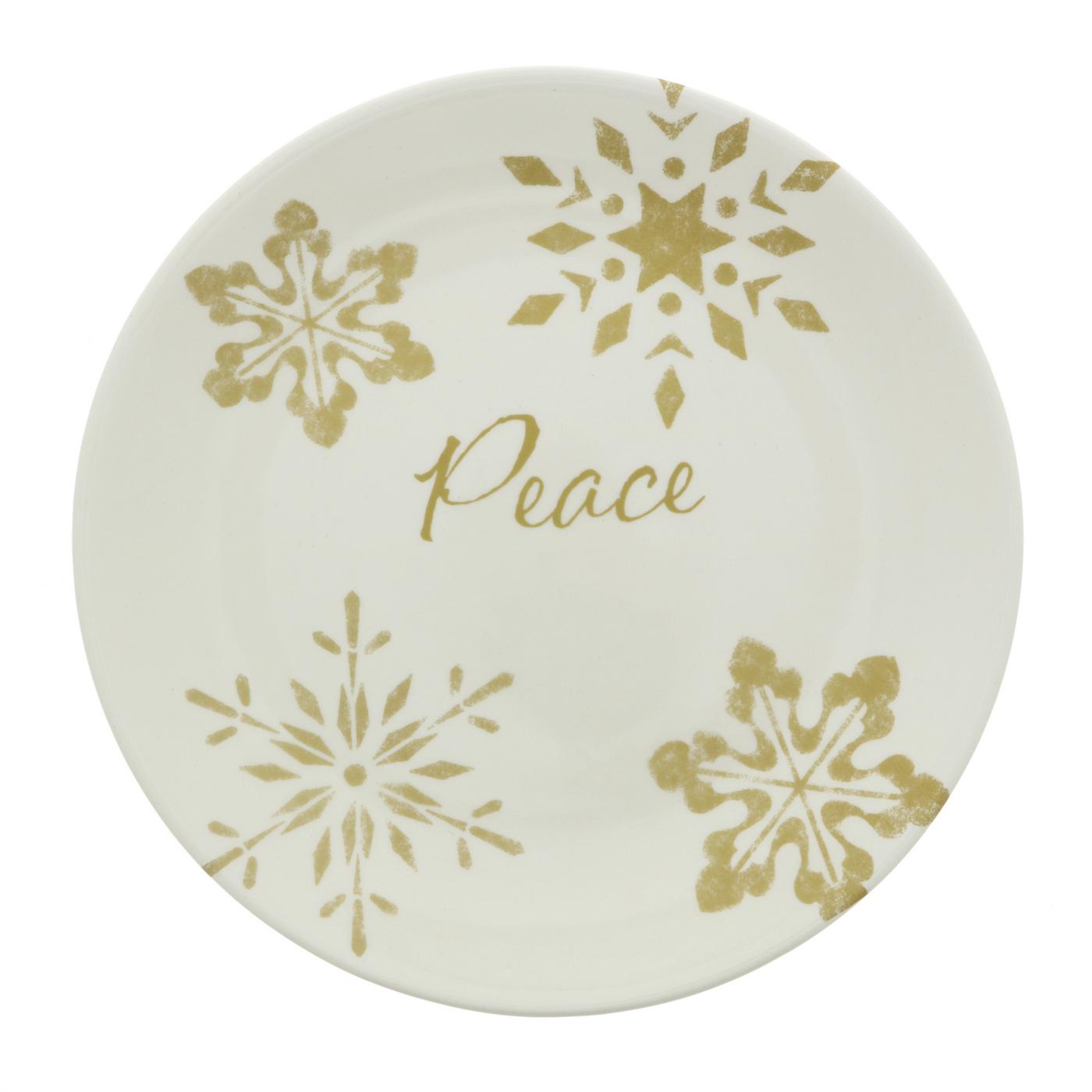 Dining Style Holiday Sparkle 8.5" Ceramic Plate Assortment, Designs May Vary; image 2 of 2