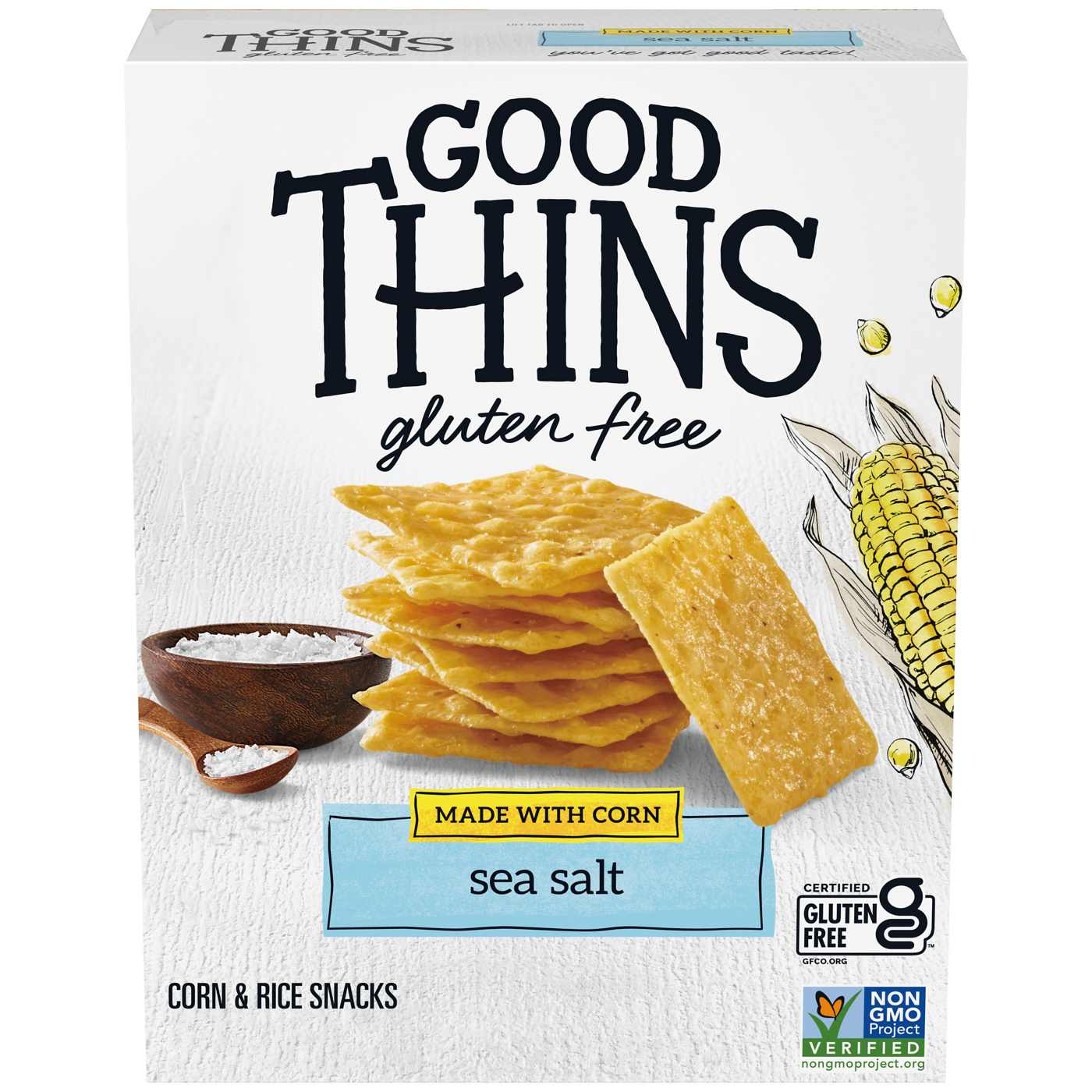 Good Thins Gluten Free Sea Salt Corn Snacks; image 1 of 9