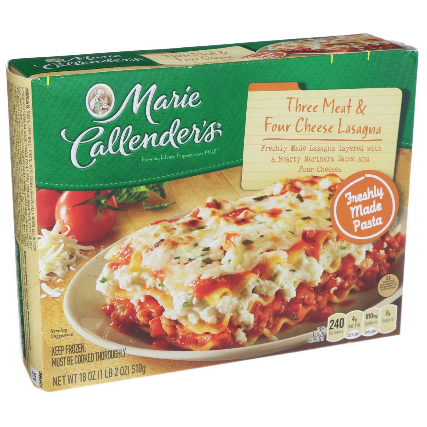 Marie Callender's Three Meat And Four Cheese Lasagna; image 1 of 2