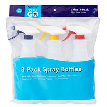 Sprayco Plastic Spray Bottles, 32 oz, 3 pk