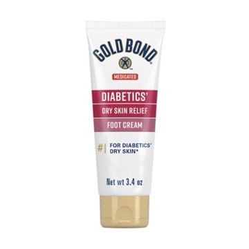 Gold Bond Medicated Diabetics' Dry Skin Relief Foot Cream Skin Protectant, 3.4 oz