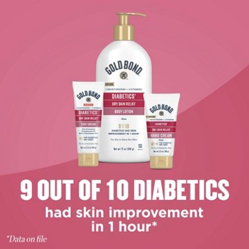 Gold Bond Medicated Diabetics' Dry Skin Relief Foot Cream Skin Protectant, 3.4 oz