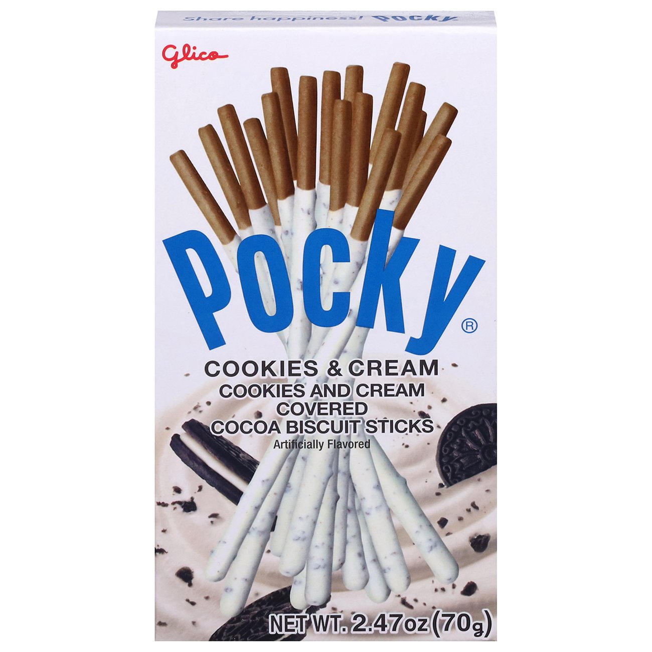 Glico Pocky Cookies &amp; Cream Covered Biscuit Sticks - Shop Snacks &amp; Candy at H-E-B