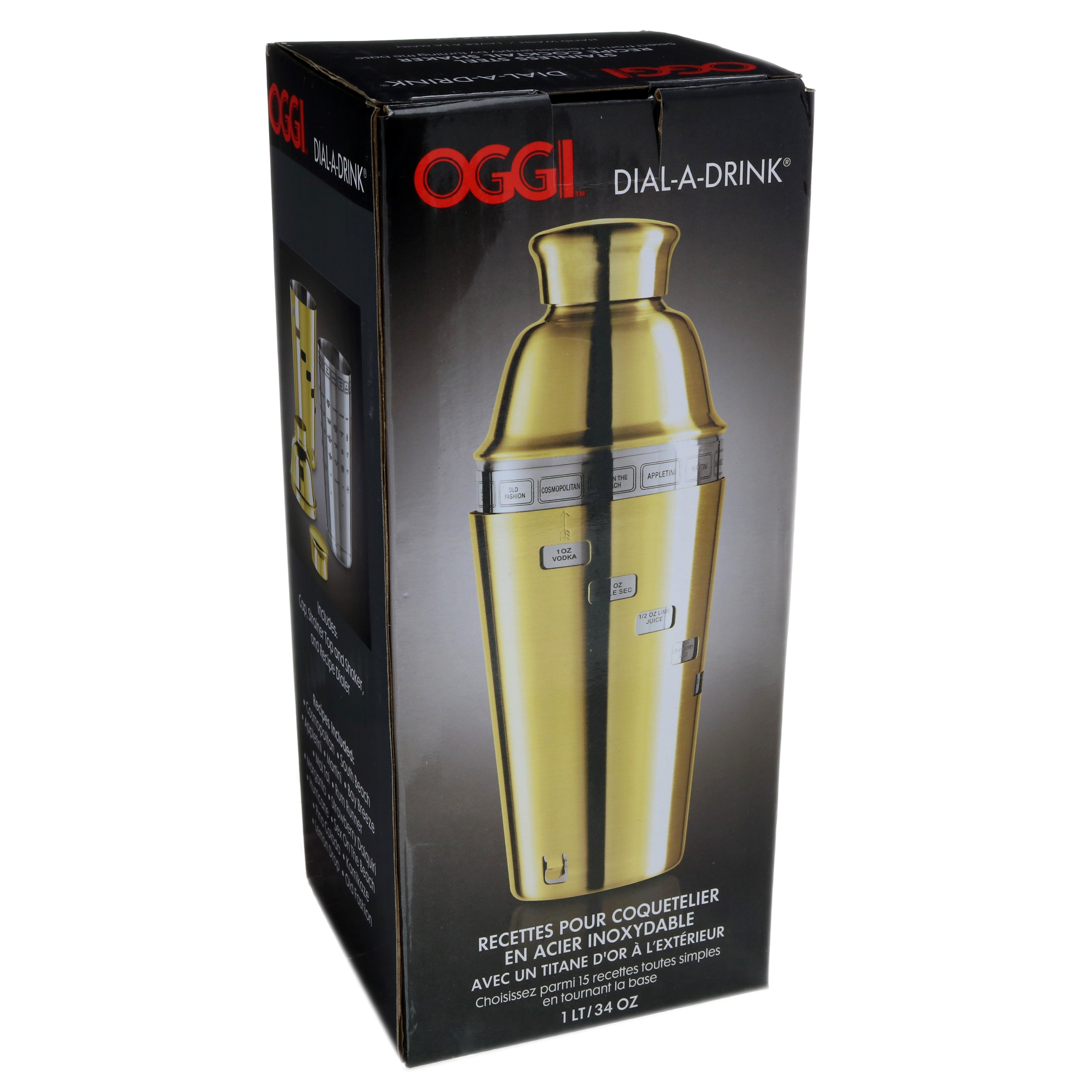 Oggi DialaDrink Titanium Cocktail Shaker Shop Bar Tools at HEB