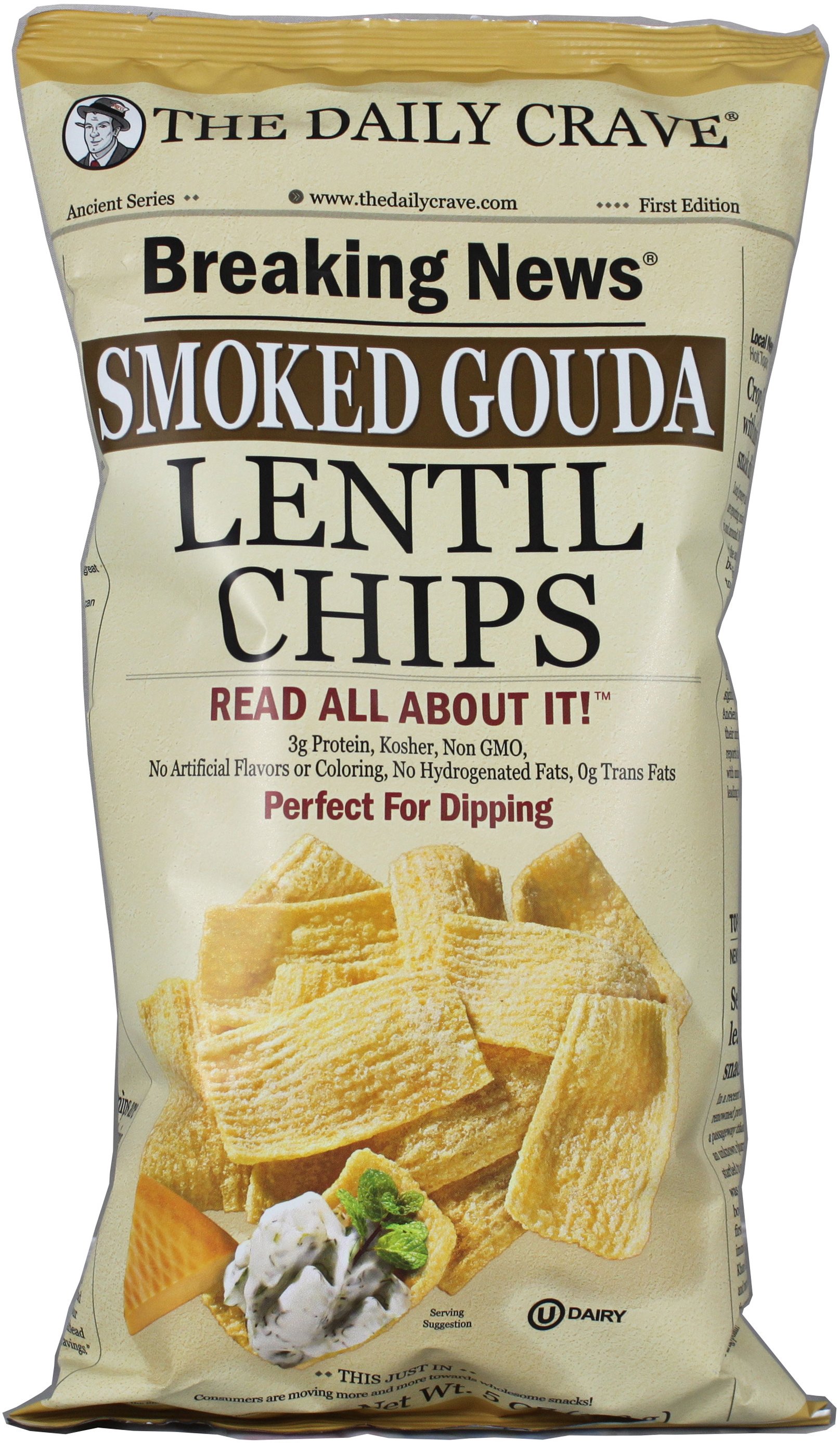 The Daily Crave Smoked Gouda Lentil Chips Shop at HEB