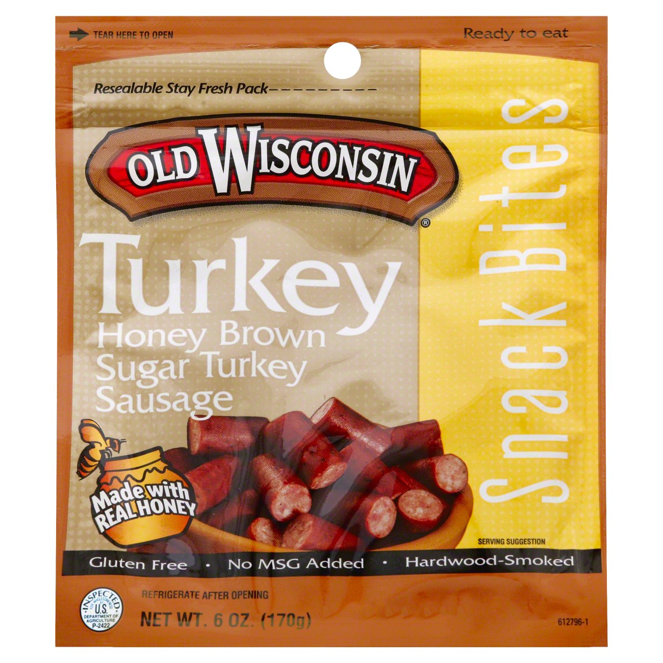 Old Wisconsin Honey Brown Sugar Turkey Sausage Snack Bites Shop Jerky