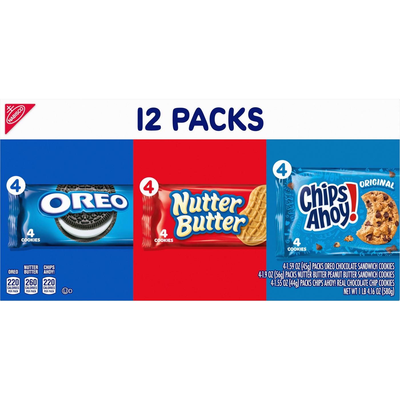 Nabisco Chips Ahoy!, Nutter Butter, Oreo Cookie Variety Pack; image 6 of 10