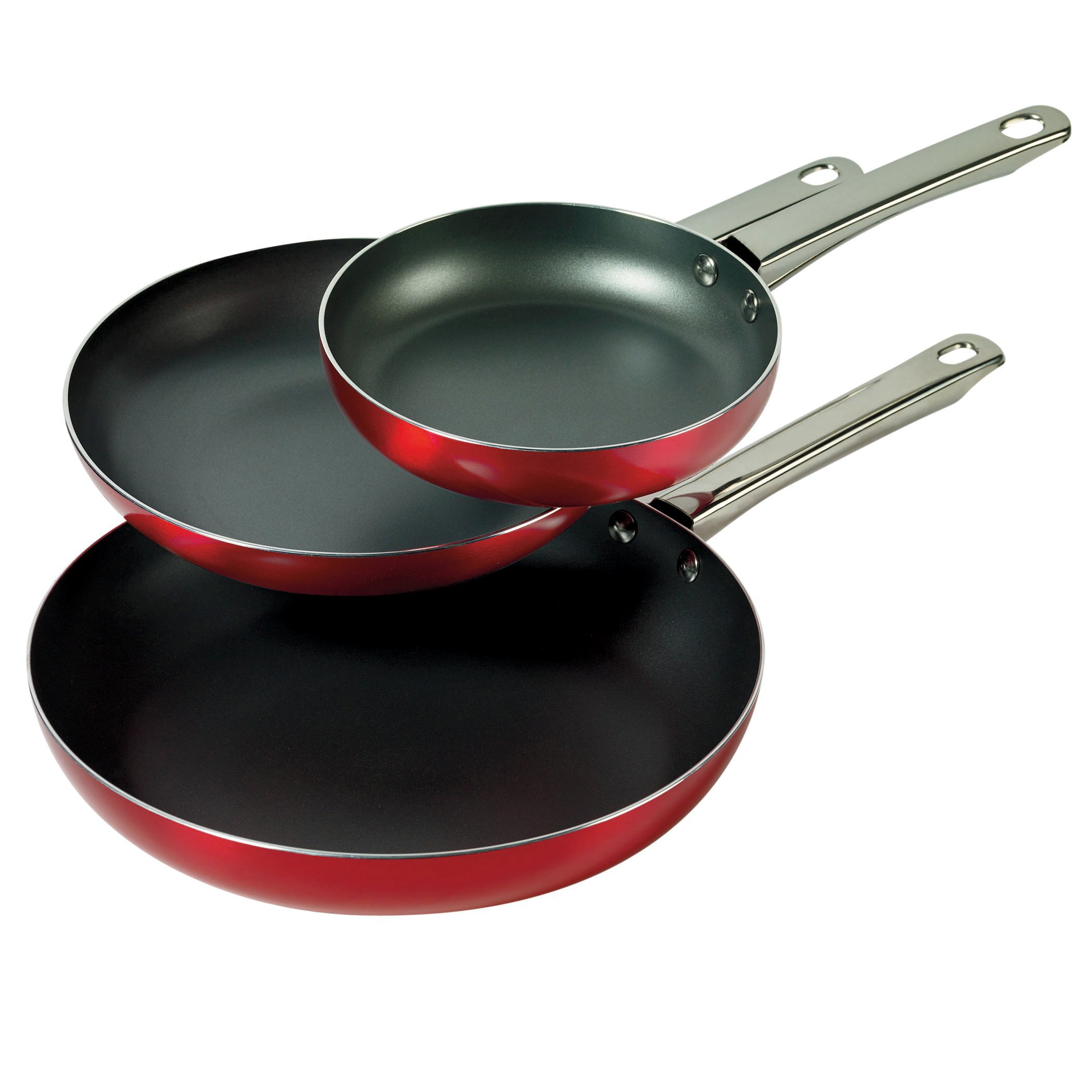 Basic Essentials Red Fry Pan Set Shop Cookware at HEB