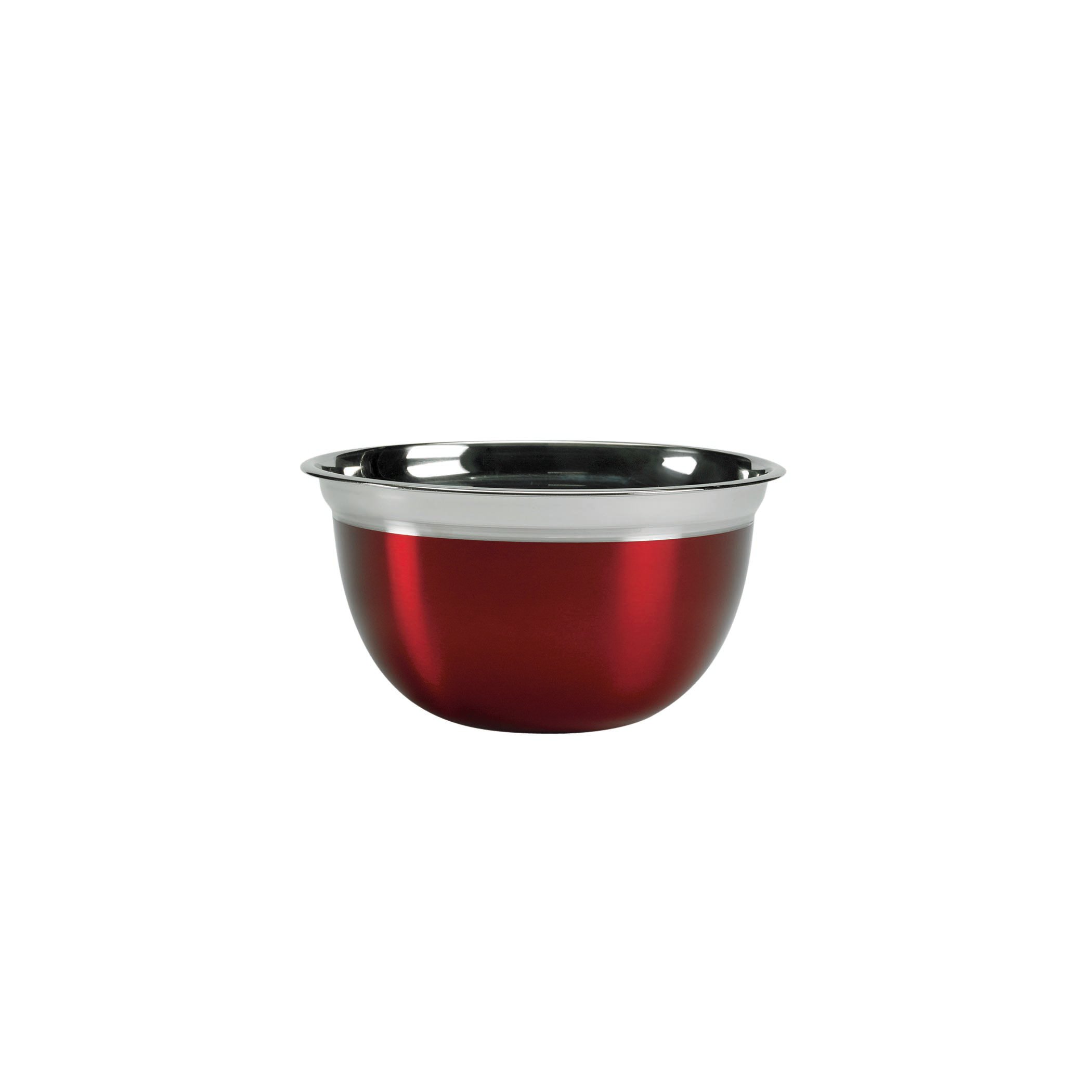 Basic Essentials 3 Quart Red Stainless Steel Mixing Bowl Shop Mixing