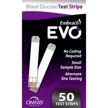 Embrace Evo Blood Glucose Test, 50 ct