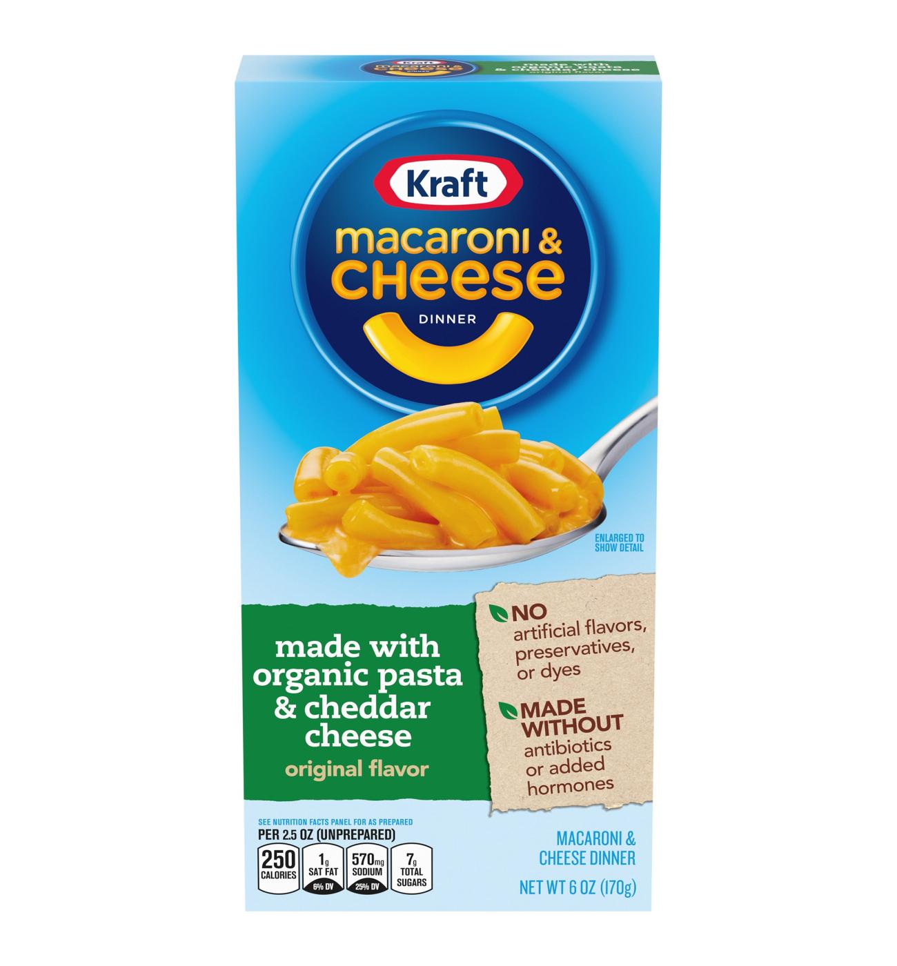 Kraft Macaroni and Cheese with Organic Pasta and Cheddar Cheese; image 1 of 2