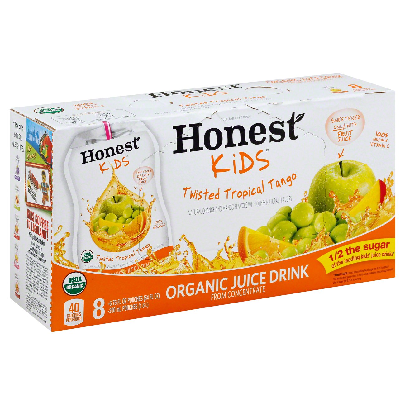 Honest Kids Twisted Tropical Tango Organic Juice Drink 6.75 oz Pouches ...