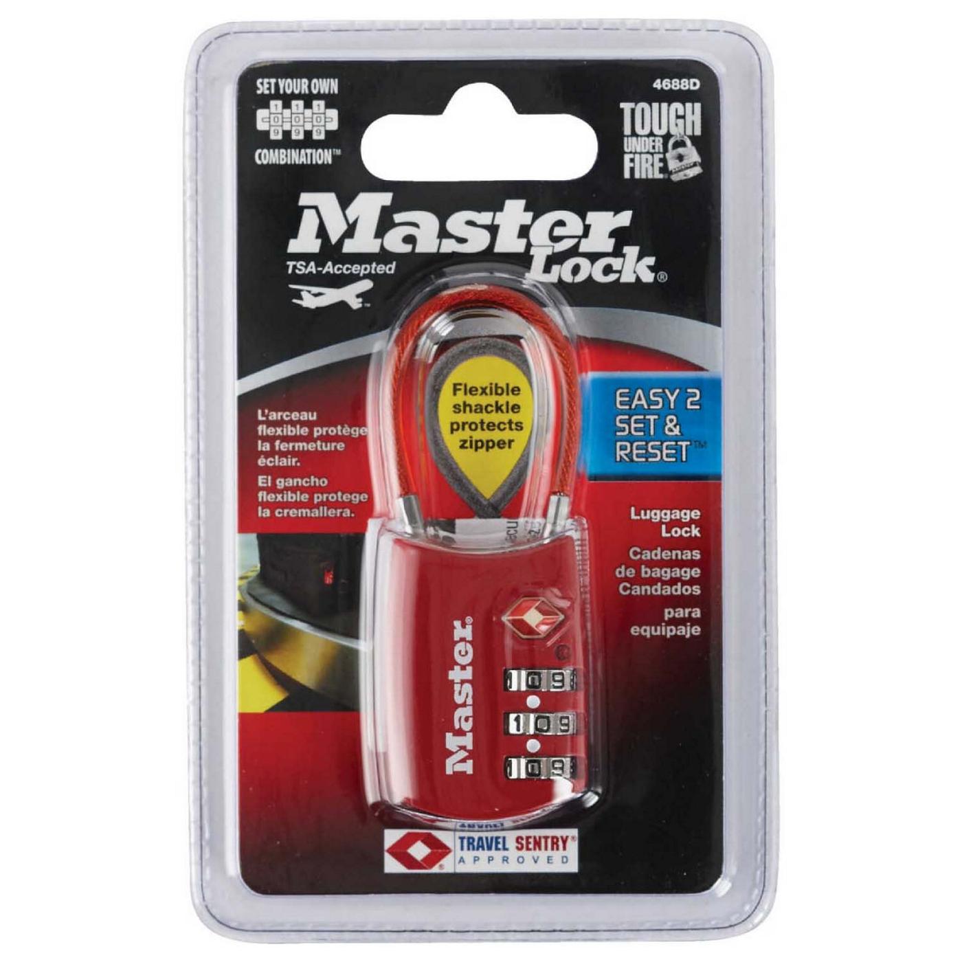 Master Lock 4688D TSA-Approved Luggage Lock - Assorted; image 4 of 5