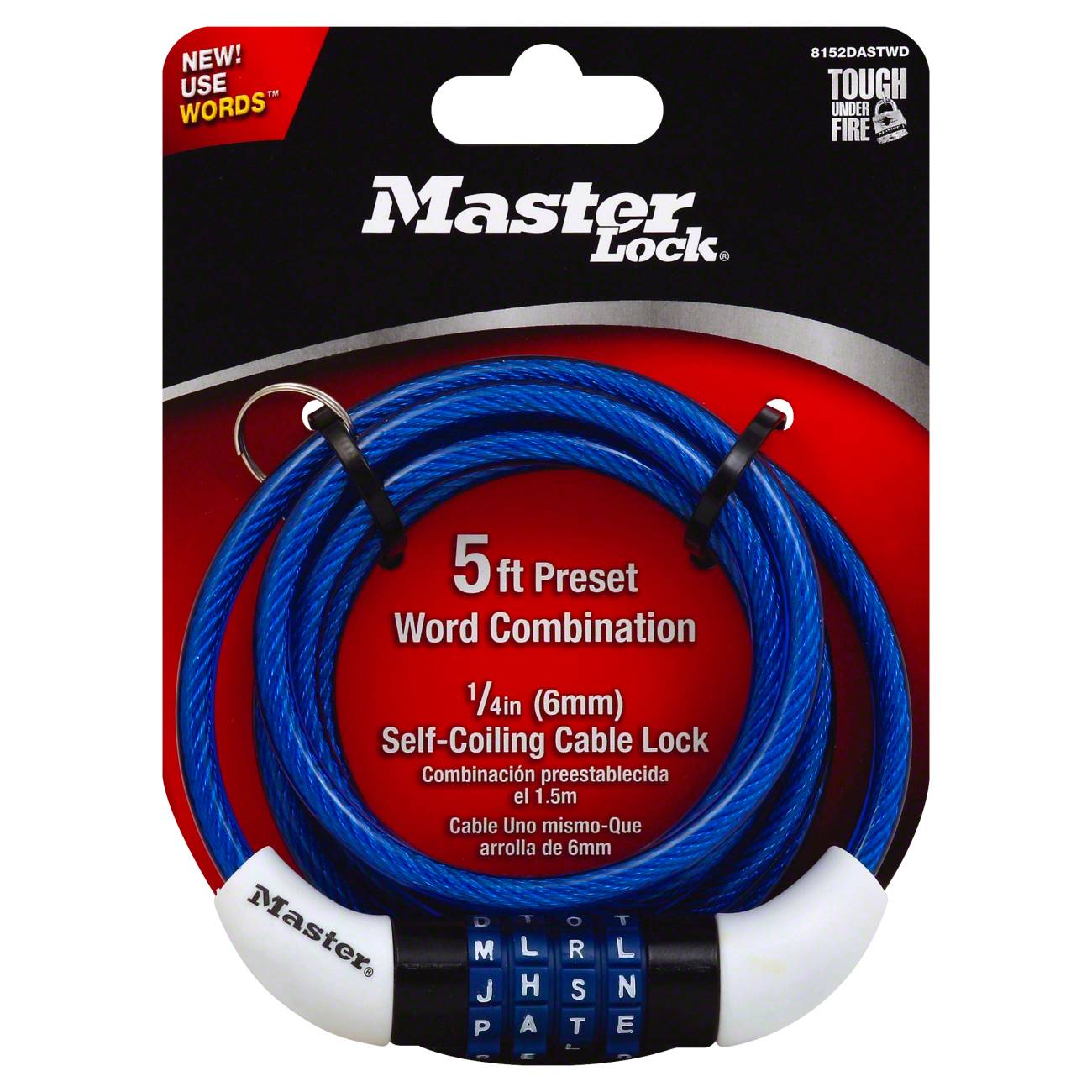 Master Lock Combination Cable Lock, Colors May Vary; image 1 of 4