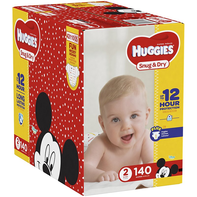Huggies Snug & Dry Baby Diapers Size 2 112 Ct 