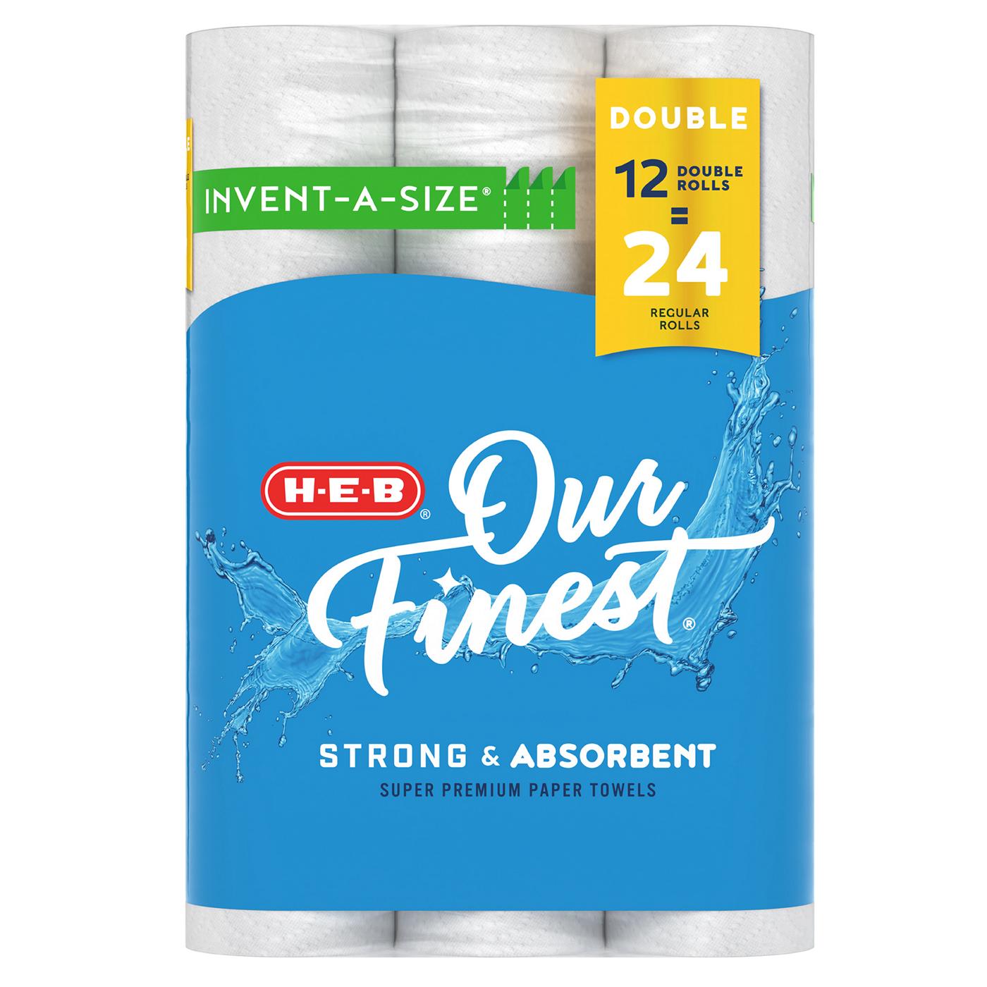 H-E-B Our Finest Invent-A-Size Paper Towels; image 1 of 6