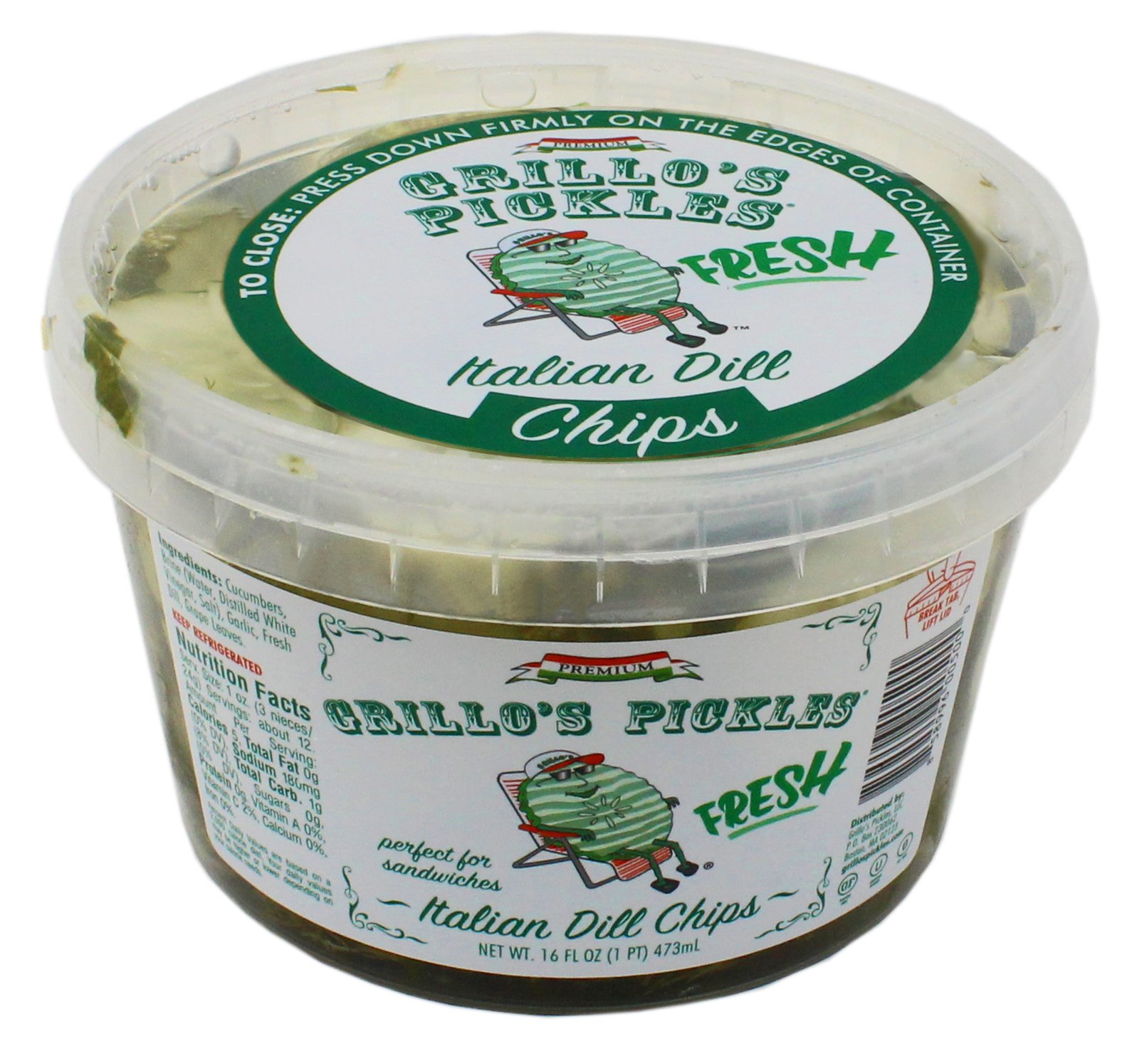 Grillo'S Pickles Italian Dill Chips Shop Pickles & cucumber at HEB