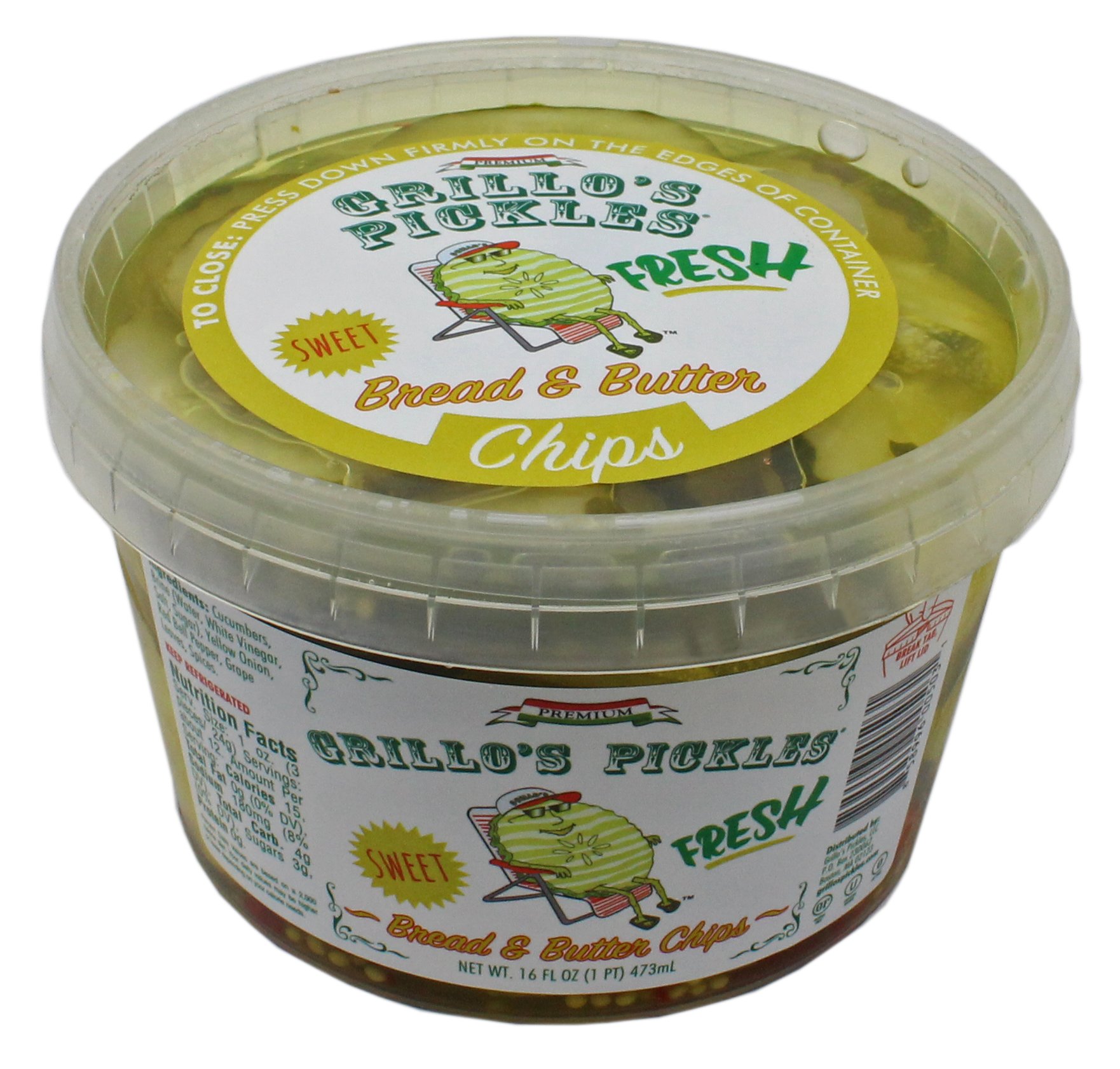 Grillo'S Pickles Bread & Butter Chips Shop Pickles & cucumber at HEB