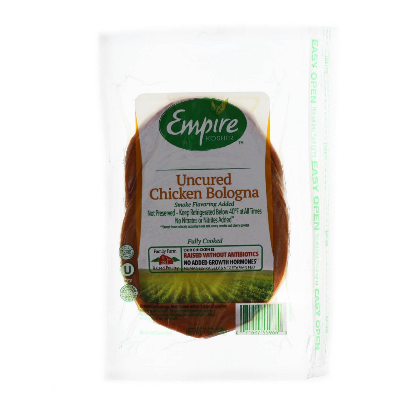 Empire Kosher Kosher Uncured Chicken Bologna Shop Meat at HEB