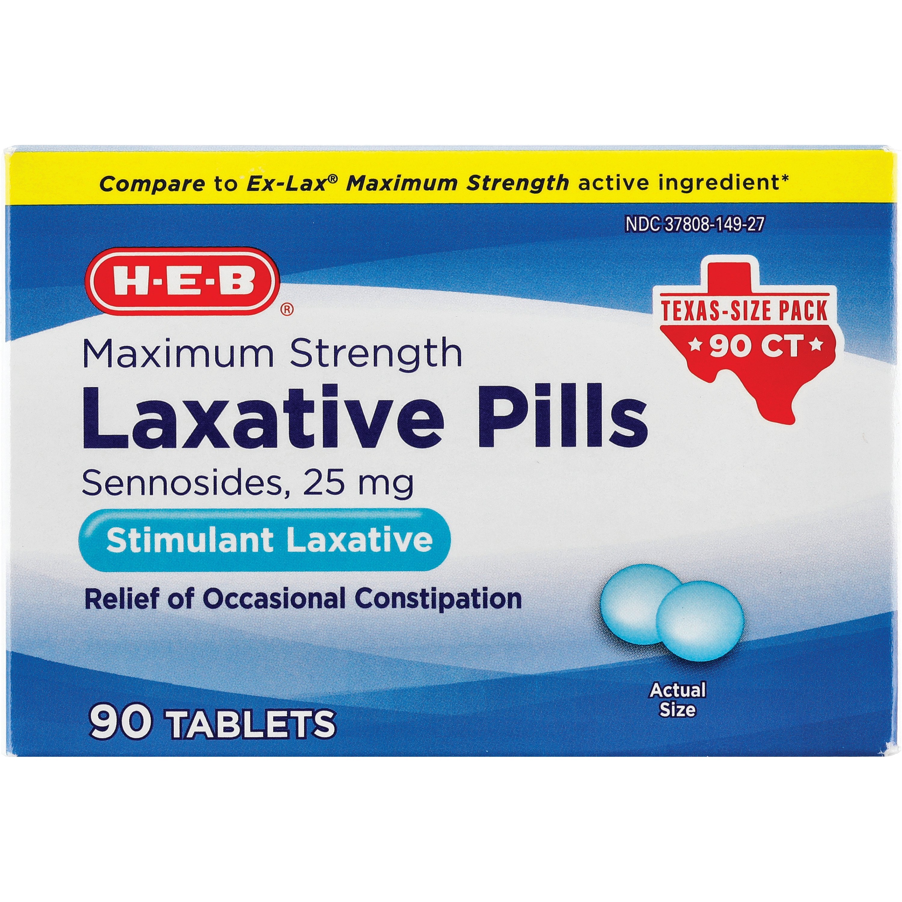 HEB Maximum Strength Laxative 25 mg Tablets Shop Digestion & Nausea