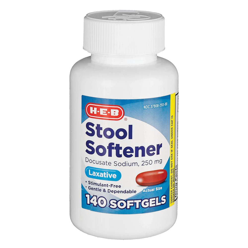 HEB Stool Softener Extra Strength 250 mg Softgels Shop Digestion