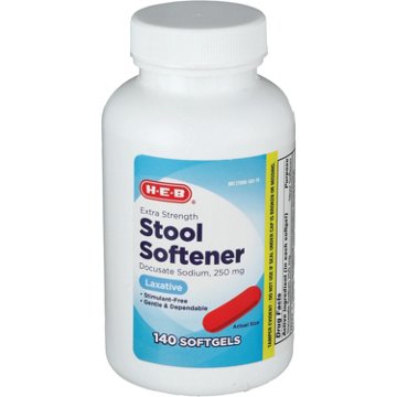 H-E-B Stool Softener Extra Strength  250 mg Softgels, 140 ct