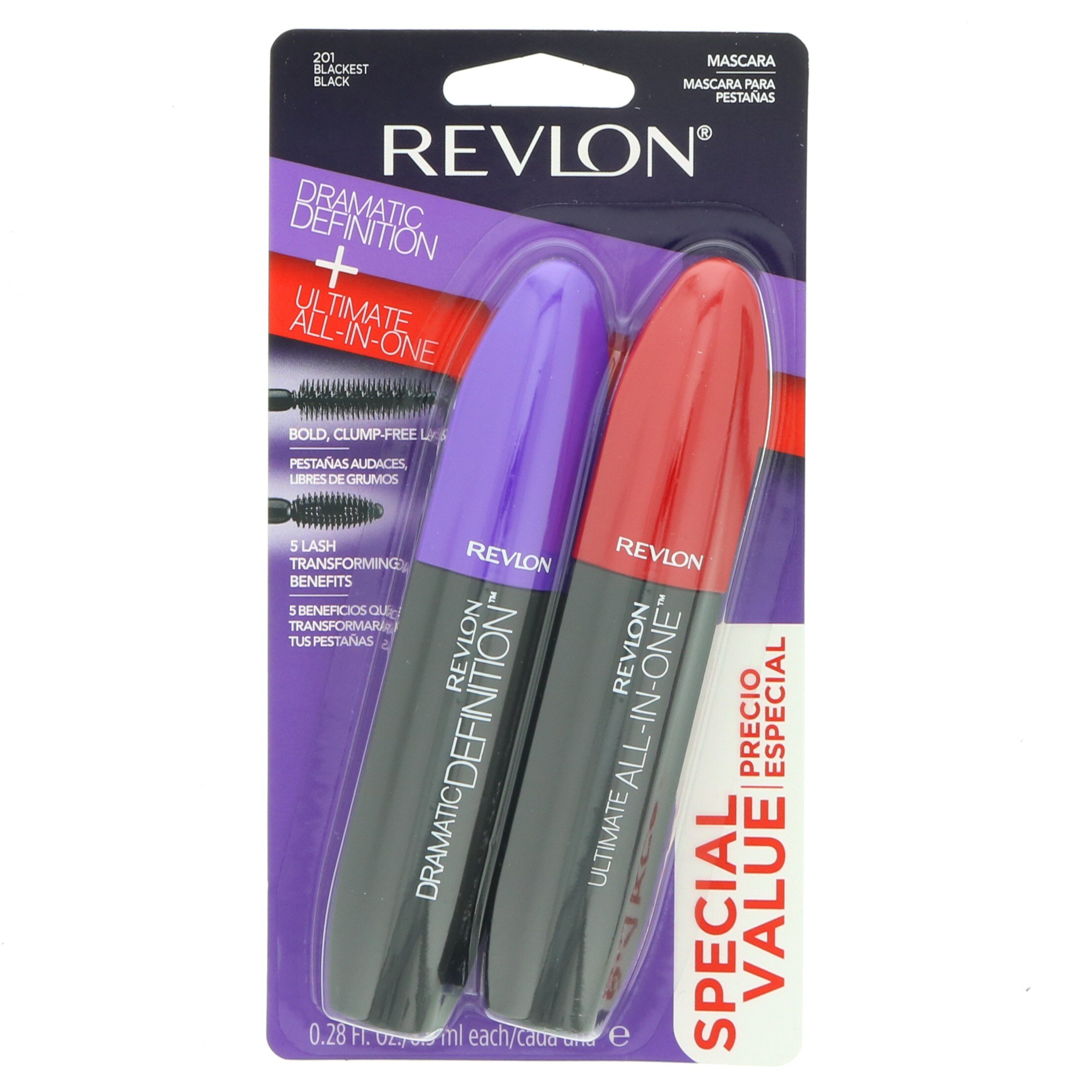 Revlon Dramatic Definition & Ultimate AllInOne Mascara, Blackest