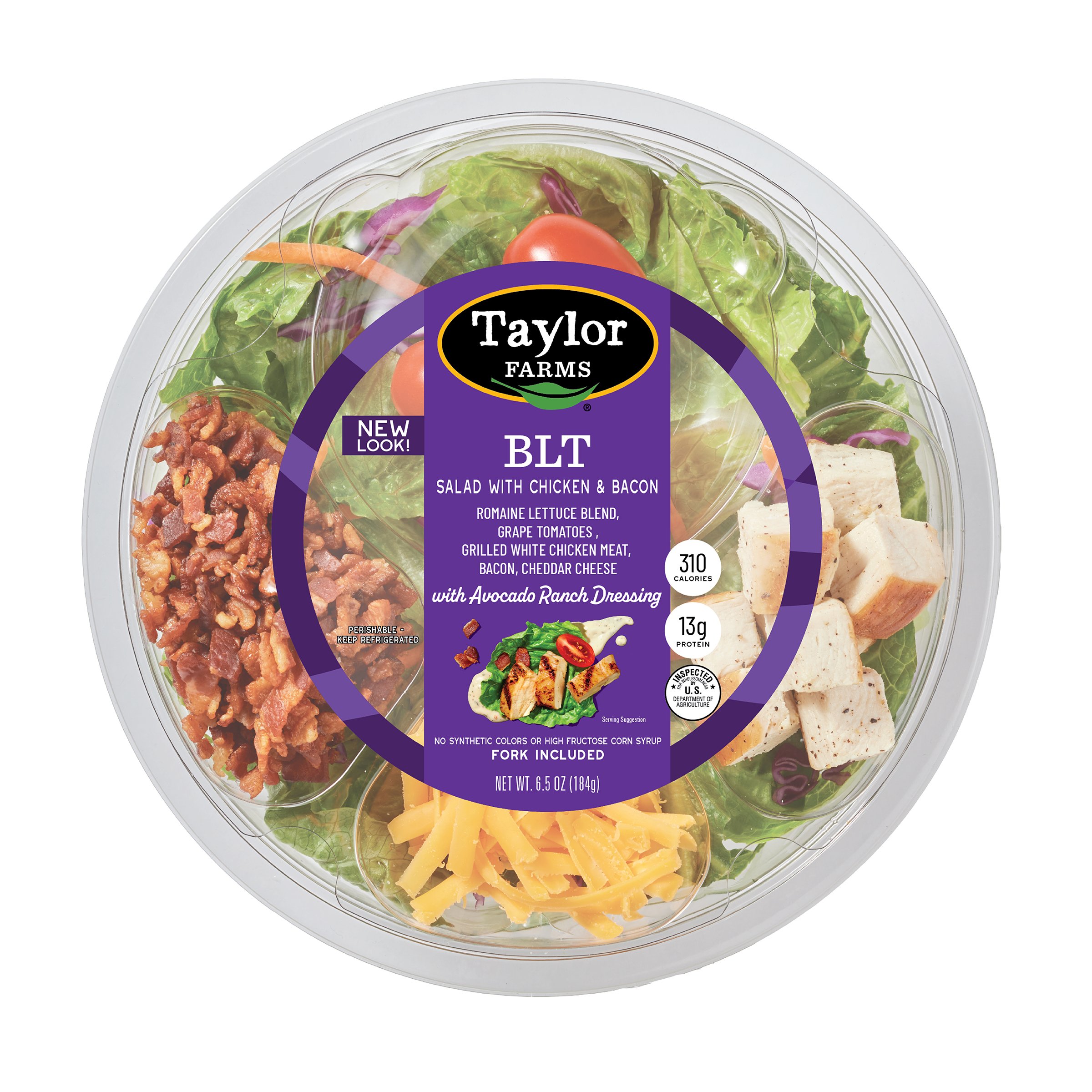 Taylor Farms Salad Bowl BLT with Chicken Shop Salads at HEB