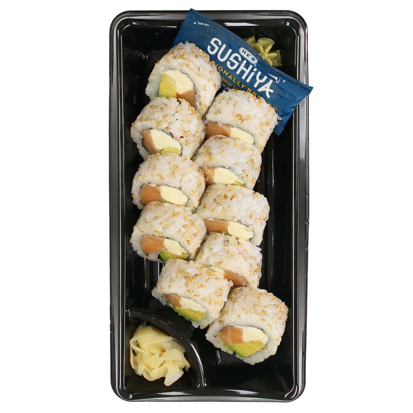 HEB Sushiya Philadelphia Sushi Roll with Smoked Salmon Shop Sushi