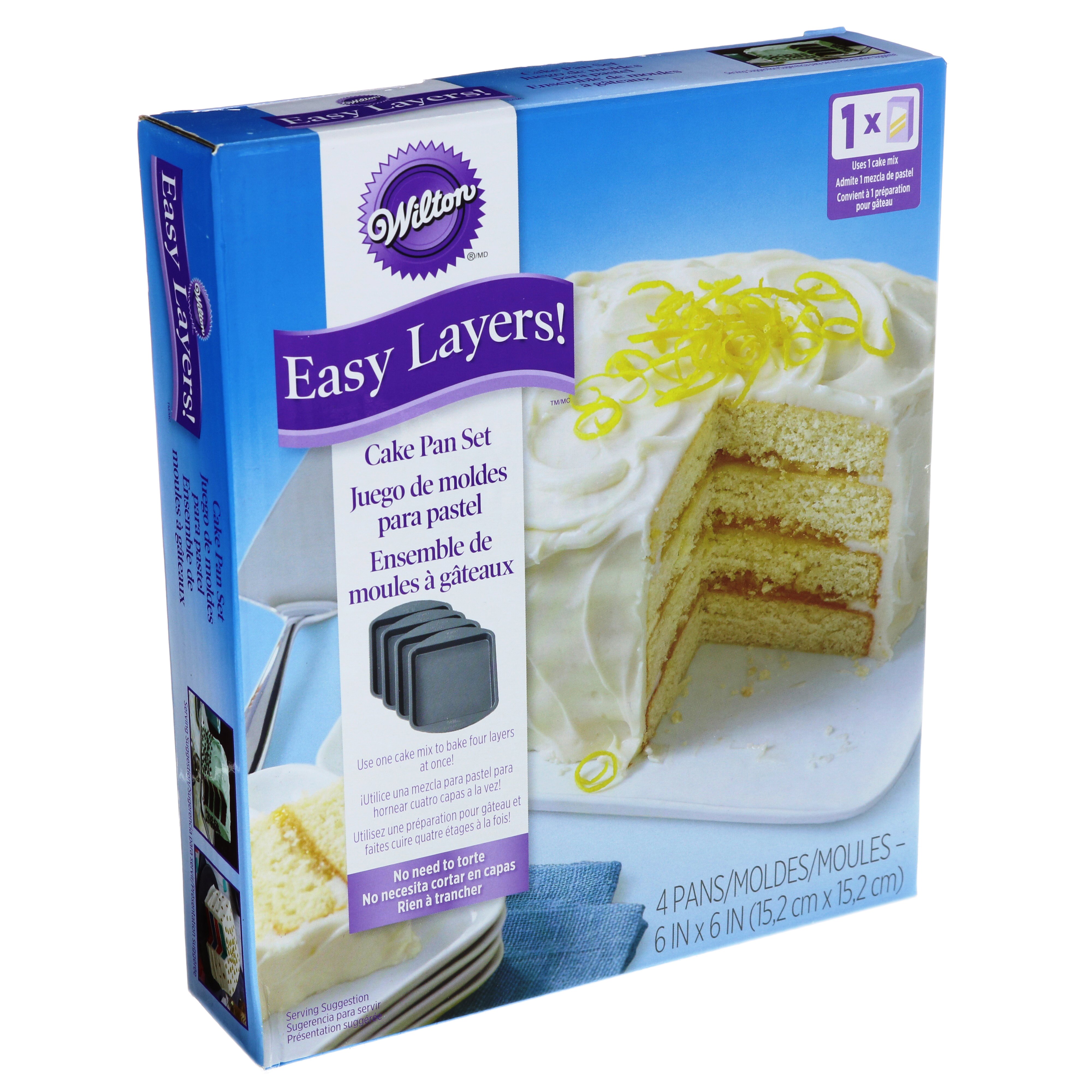 Wilton Easy Layers! Square Cake Pan Set Shop Kitchen & Dining at HEB