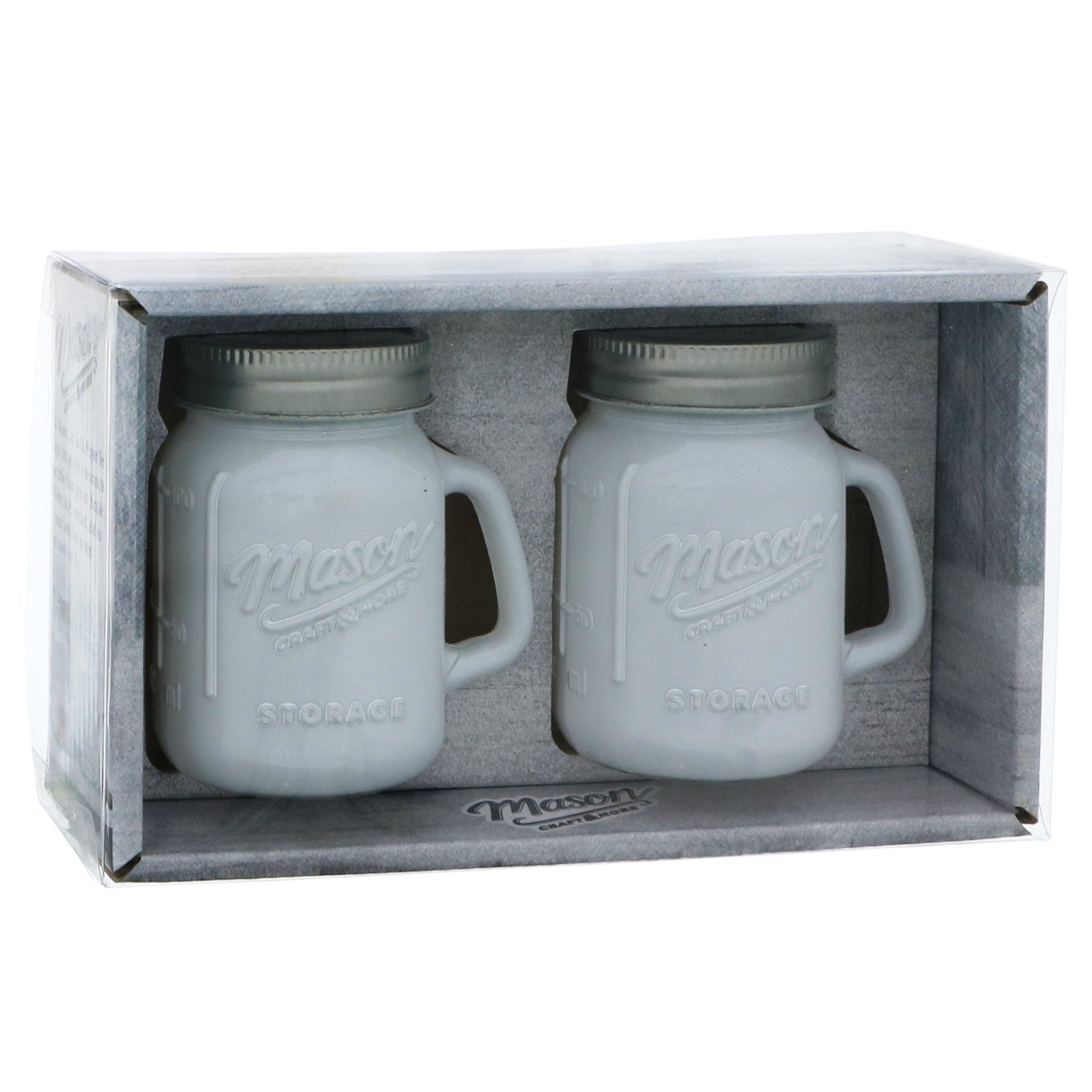 Mason Craft & More 4.5oz White Salt & Pepper Jar Shakers Shop