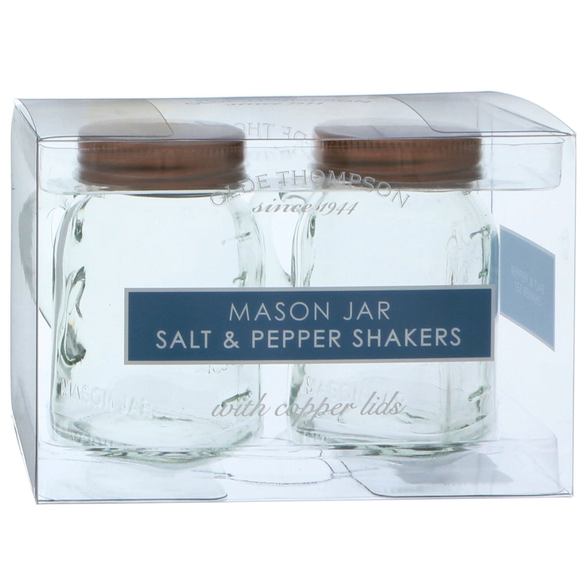 Olde Thompson Mason Jar Salt & Pepper Shaker Set with Copper Lids