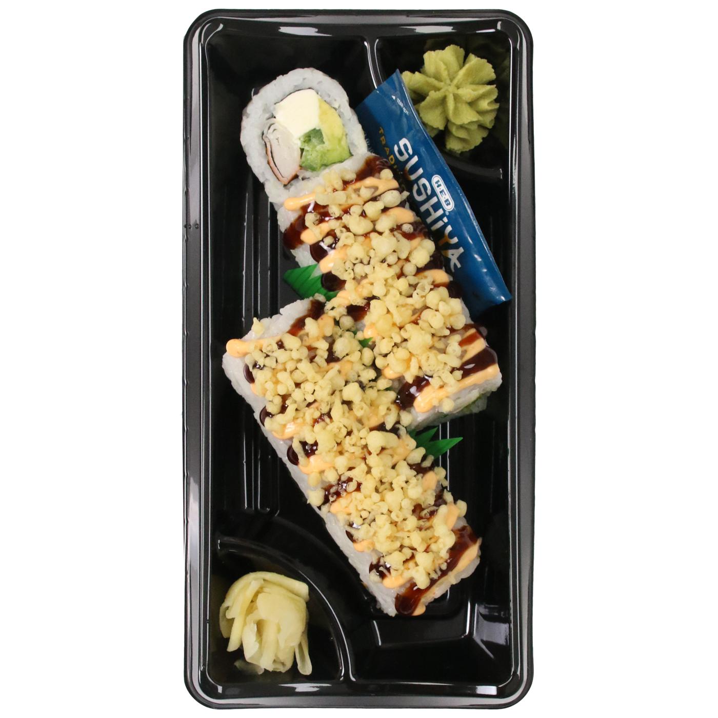 H-E-B Sushiya Tempura Sushi Roll with Imitation Crab; image 1 of 4