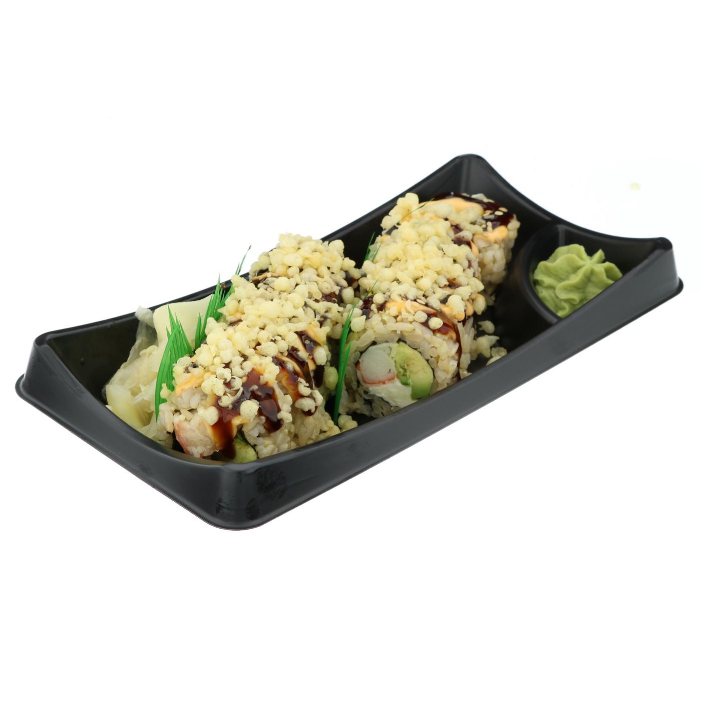 HEB Sushiya Tempura Sushi Roll with Imitation Crab Brown Rice