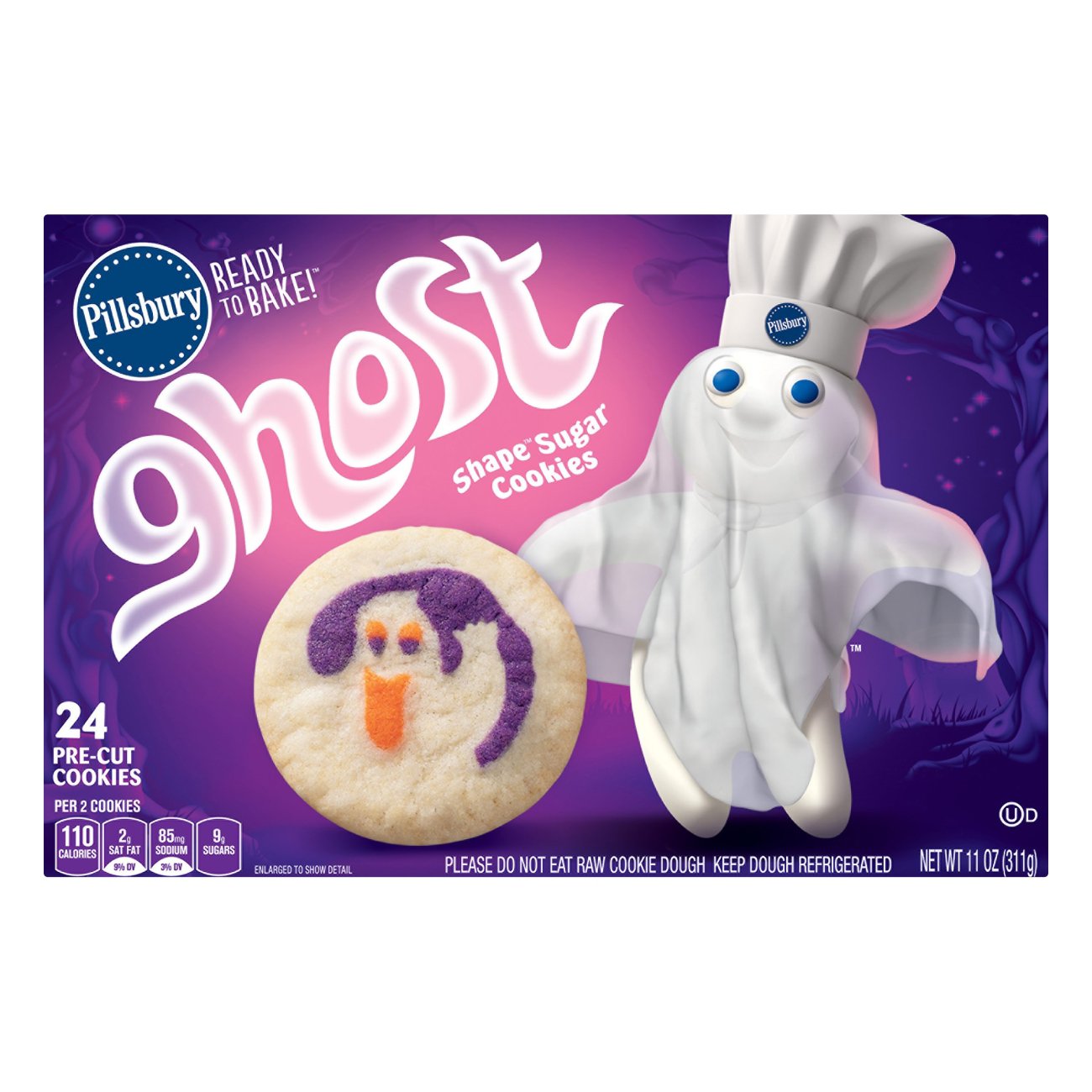 Pillsbury Ready To Bake! Ghost Shape Sugar Cookies - Shop ...