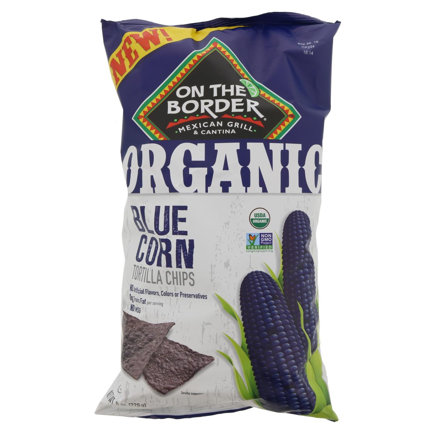 On The Border Organic Blue Corn Tortilla Chips; image 1 of 2