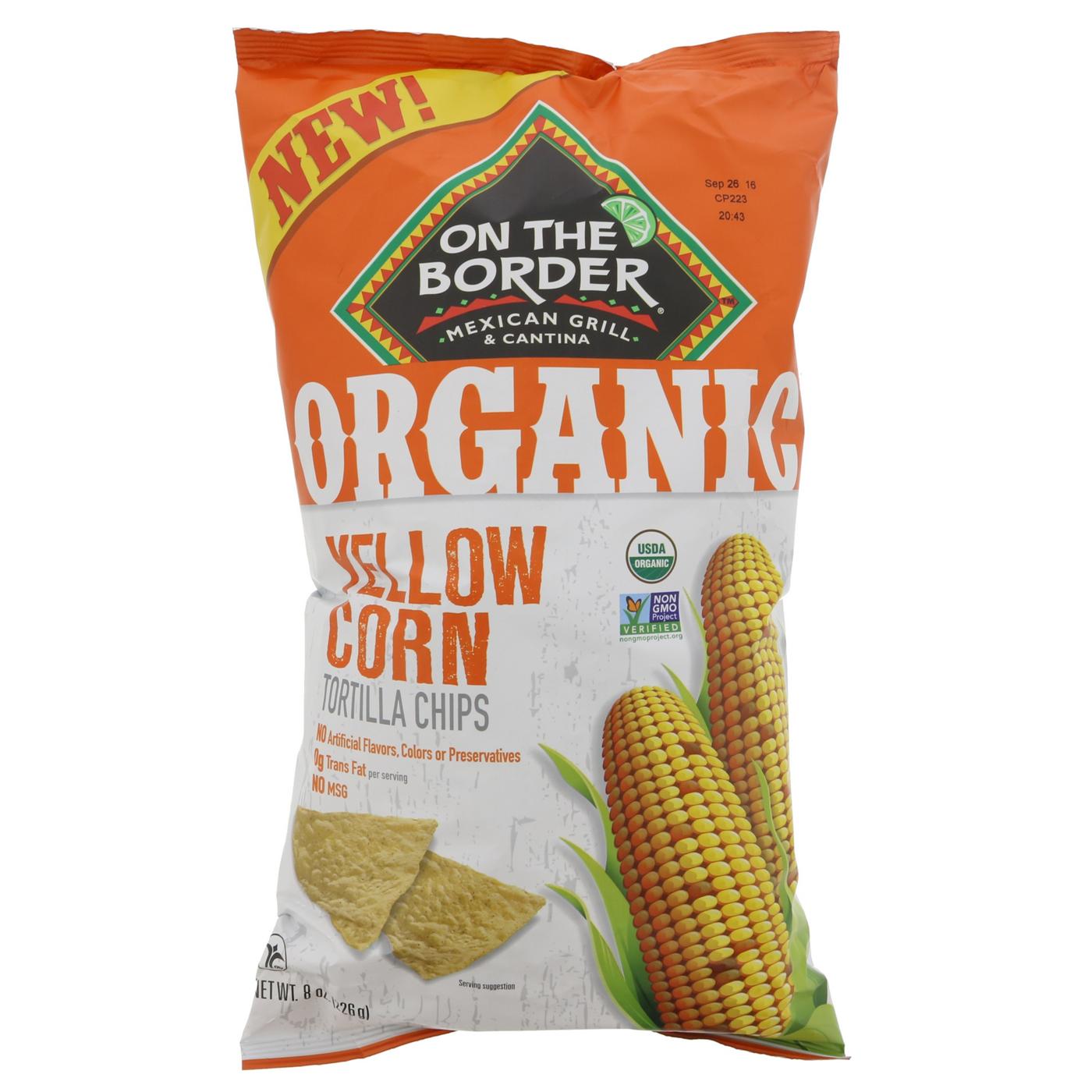 On The Border Organic Yellow Corn Tortilla Chips; image 1 of 2