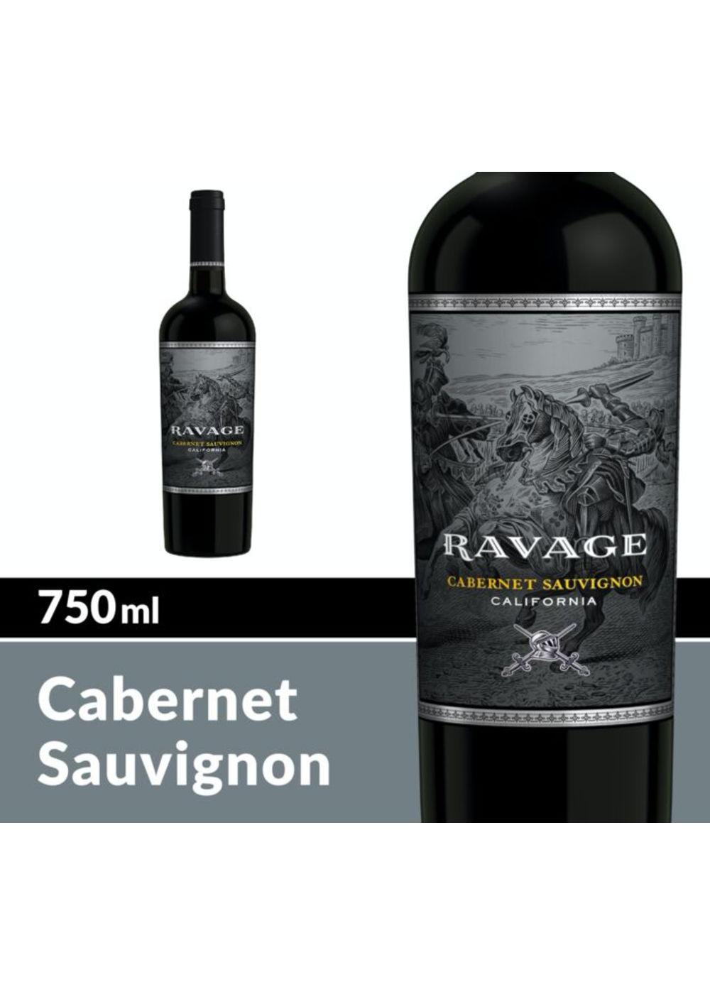 Ravage Cabernet Sauvignon Red Wine Bottle; image 2 of 2