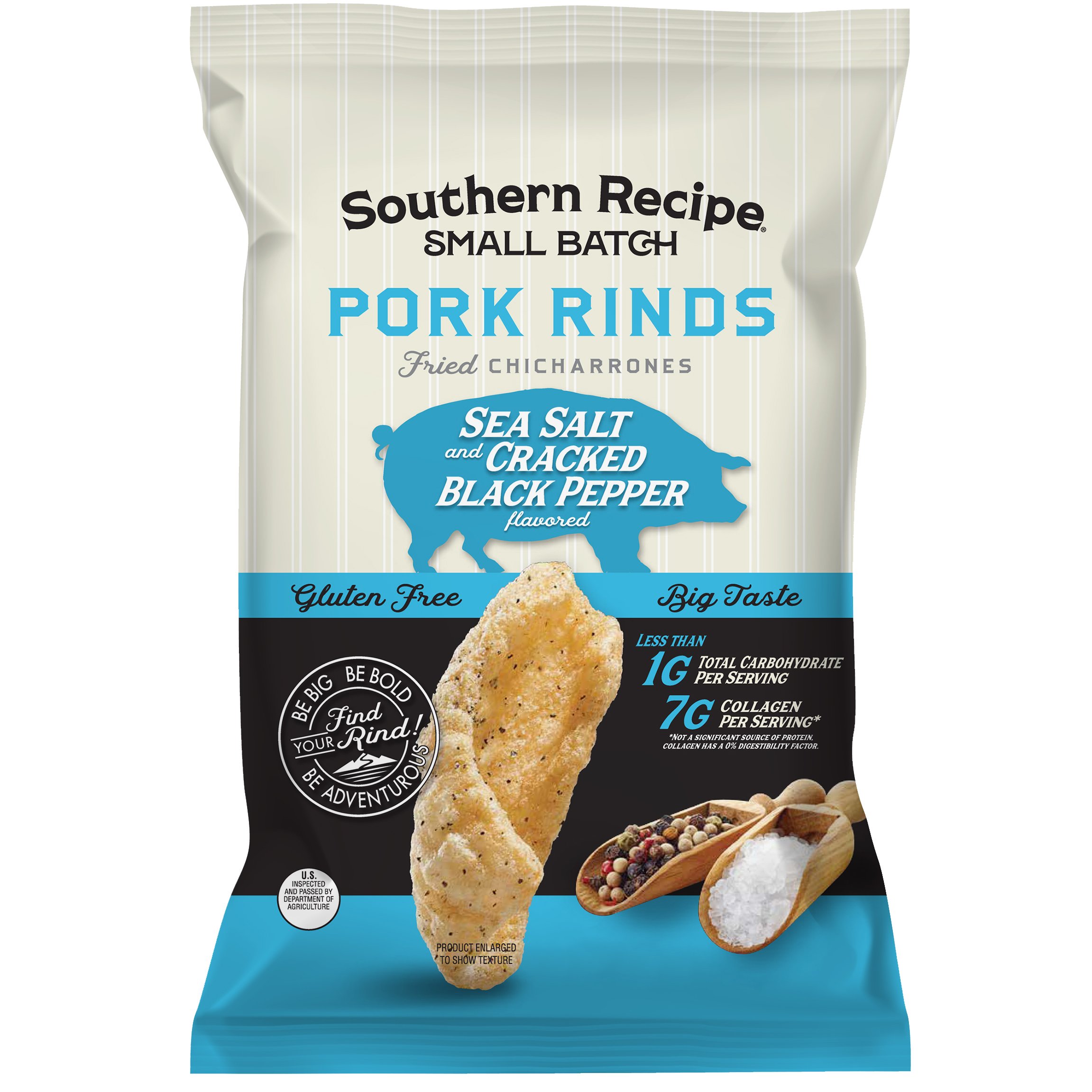 Southern Recipe Small Batch Sea Salt & Pepper Pork Rinds Shop Chips