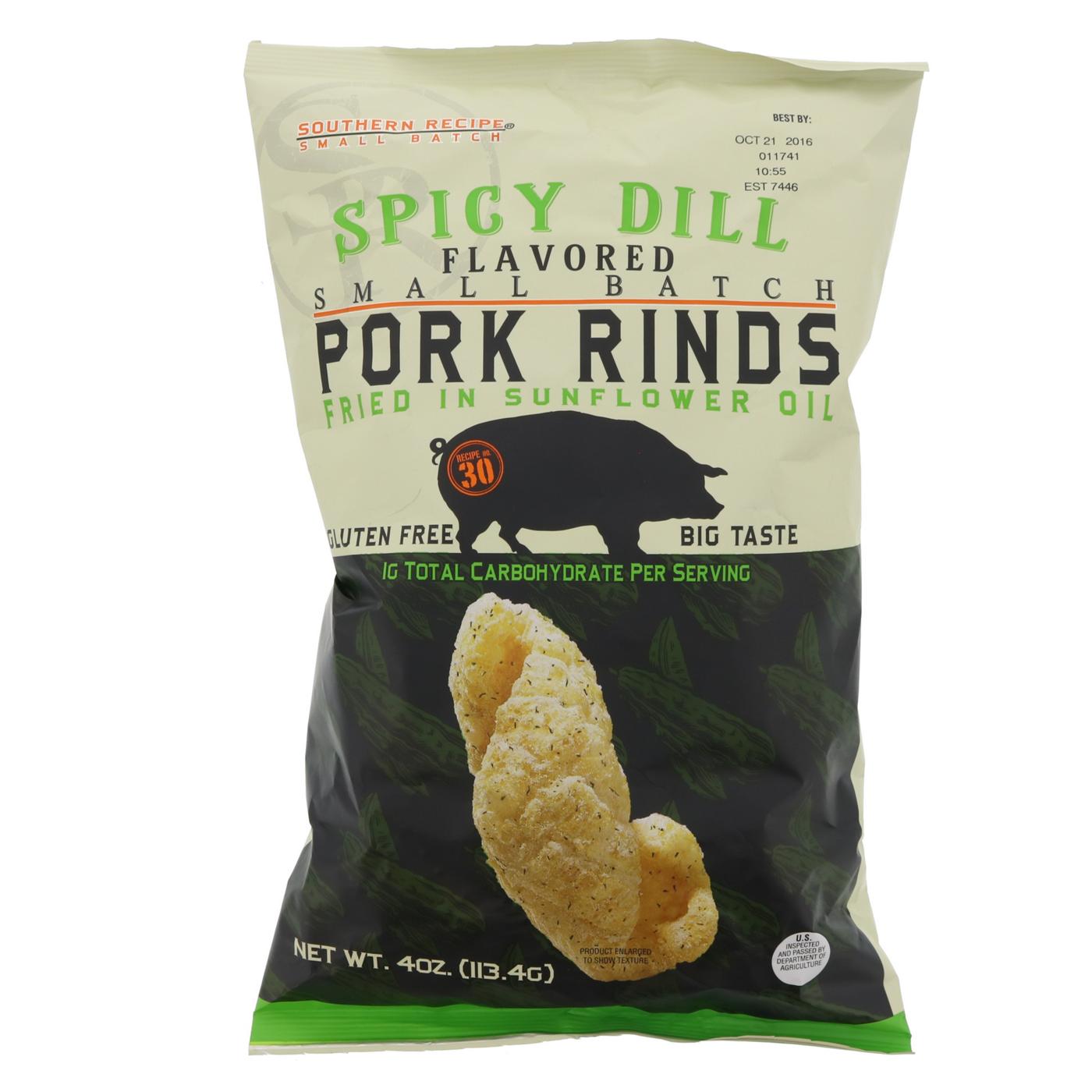 Southern Recipe Small Batch Pork Rinds Spicy Dill; image 1 of 2