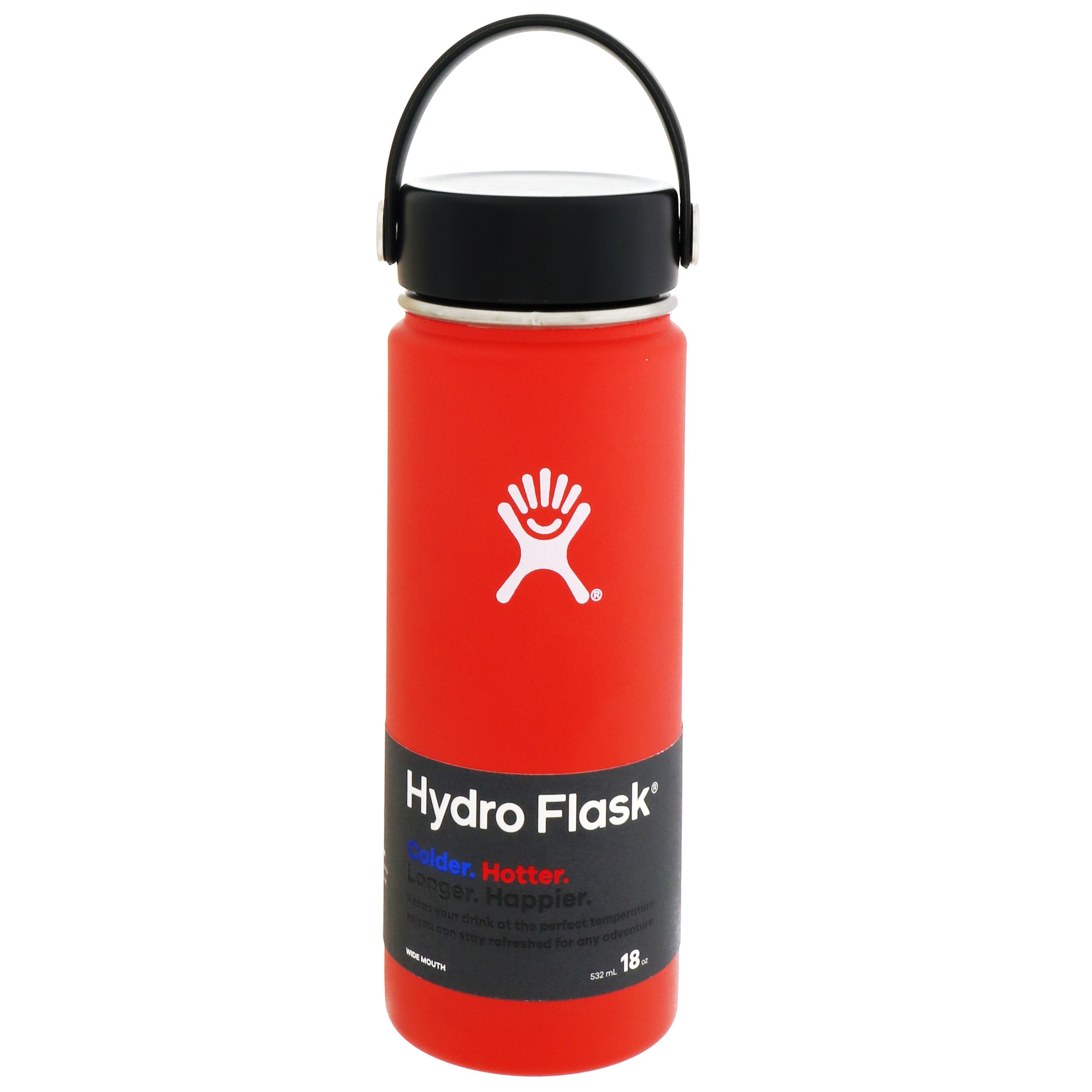 Hydro Flask Wide Mouth Water Bottle, Flex Cap 32 oz, Lava