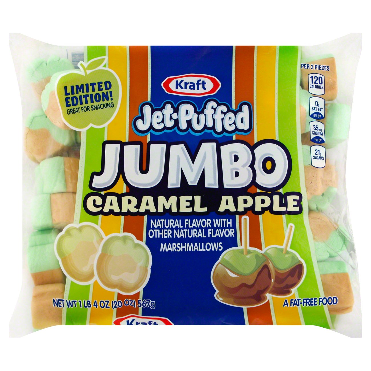 Kraft Jet Puffed Jumbo Marshmallows Caramel Apple Shop Baking Chocolate & Candies at HEB