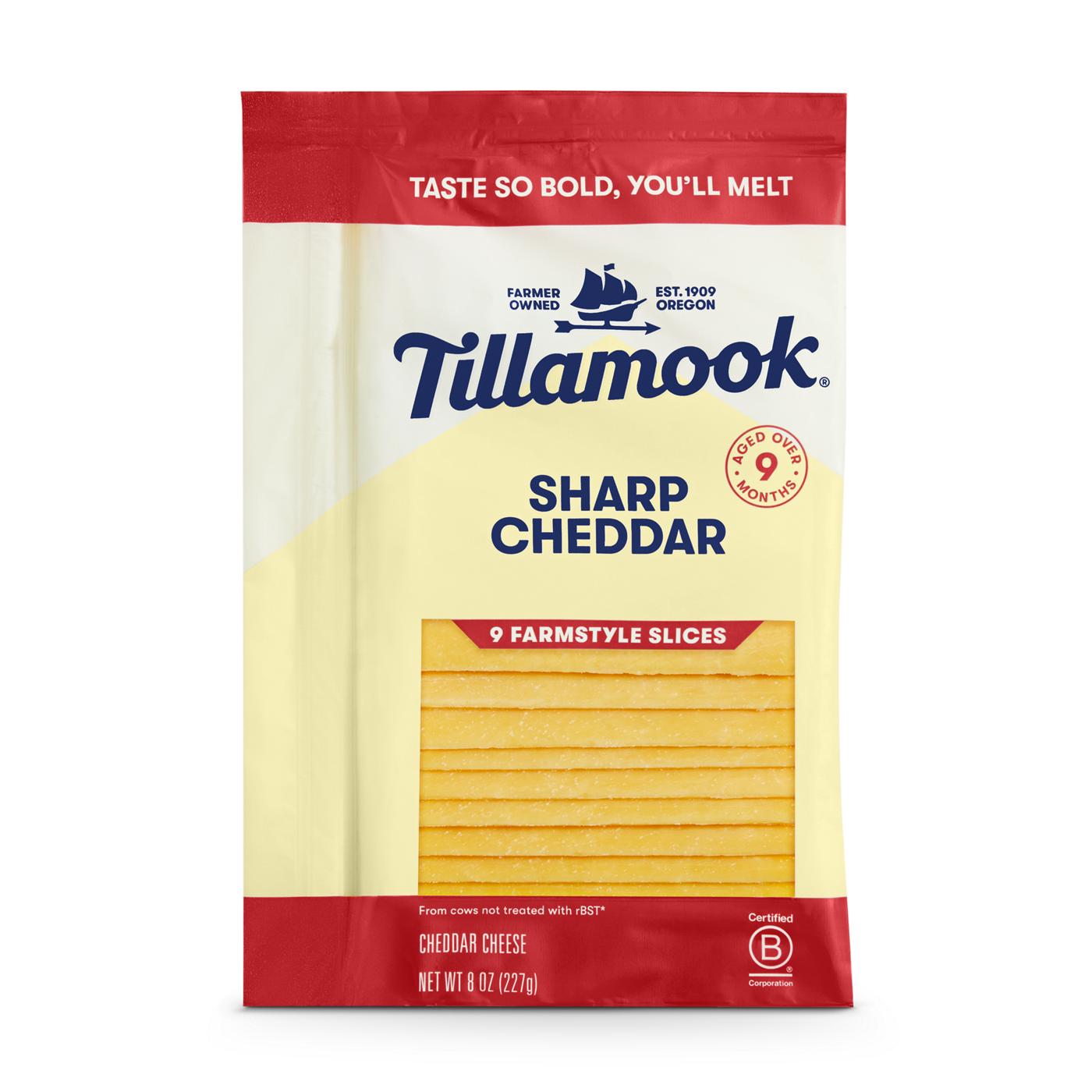 Tillamook Sharp Cheddar Sliced Cheese, Thick Cut; image 1 of 5
