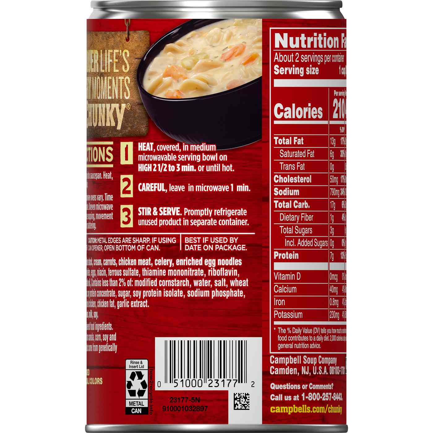 Campbell's Chunky Creamy Chicken Noodle Soup; image 3 of 4