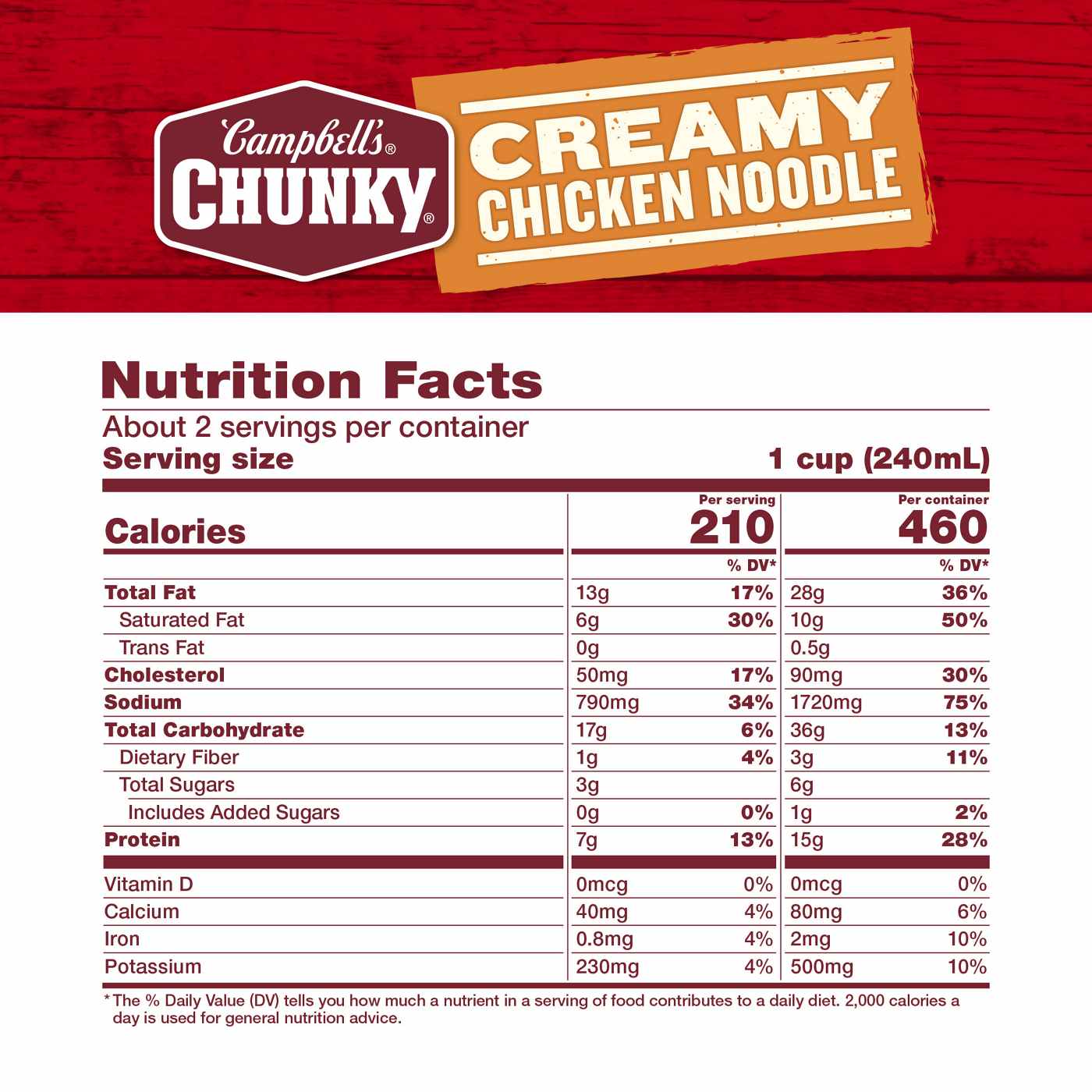 Campbell's Chunky Creamy Chicken Noodle Soup; image 9 of 10