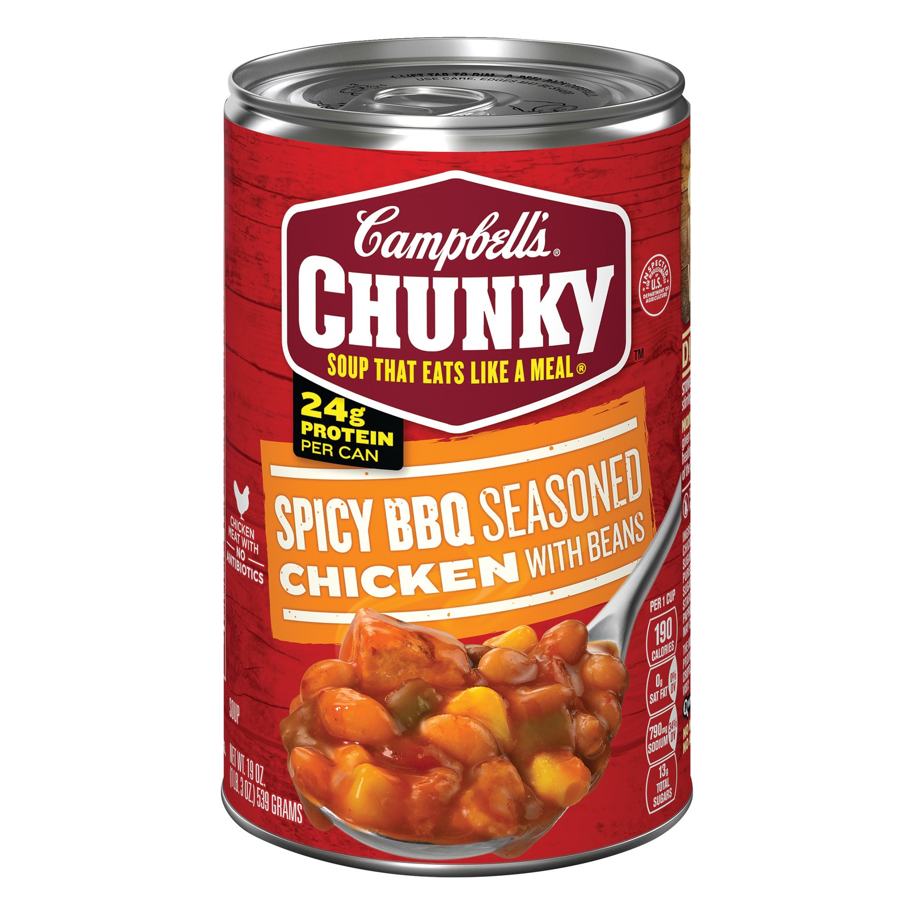 Campbell's Chunky Spicy BBQ Seasoned Chicken With Beans Shop Soups