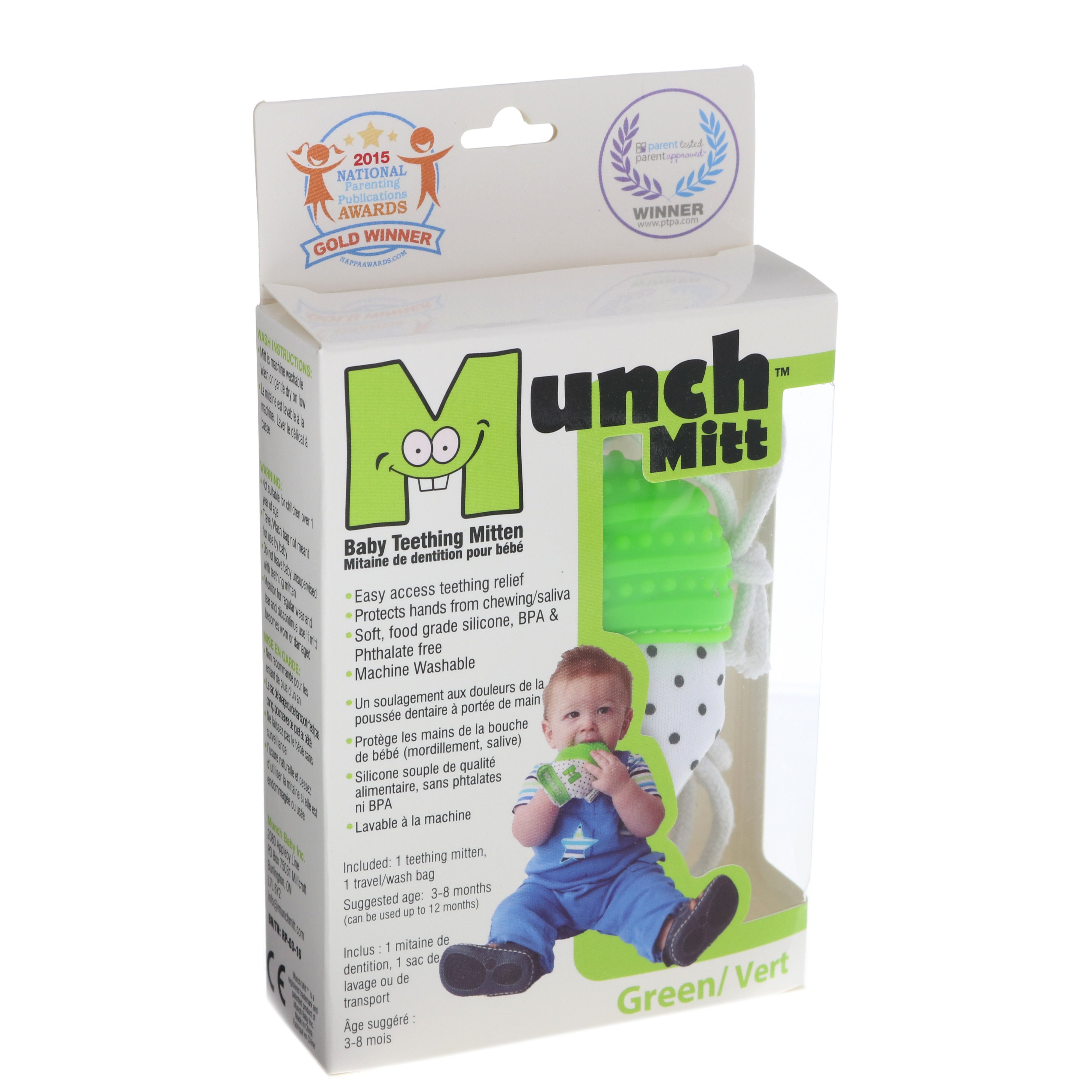 Munch Mitt Baby Teething Mitten Green Shop Teething At H E B