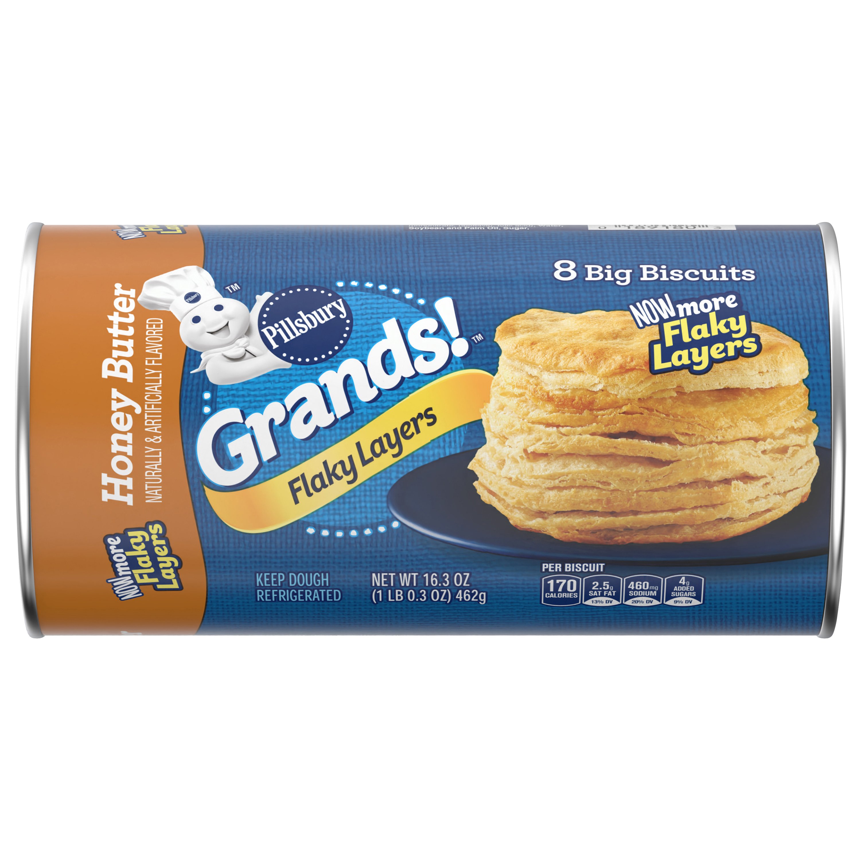 Pillsbury Grands! Flaky Layers Honey Butter Biscuits - Shop Biscuit ...