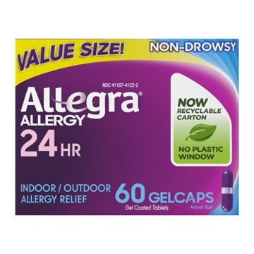 Allegra Adult 24 Hr Allergy Non-Drowsy Antihistamine Gelcaps