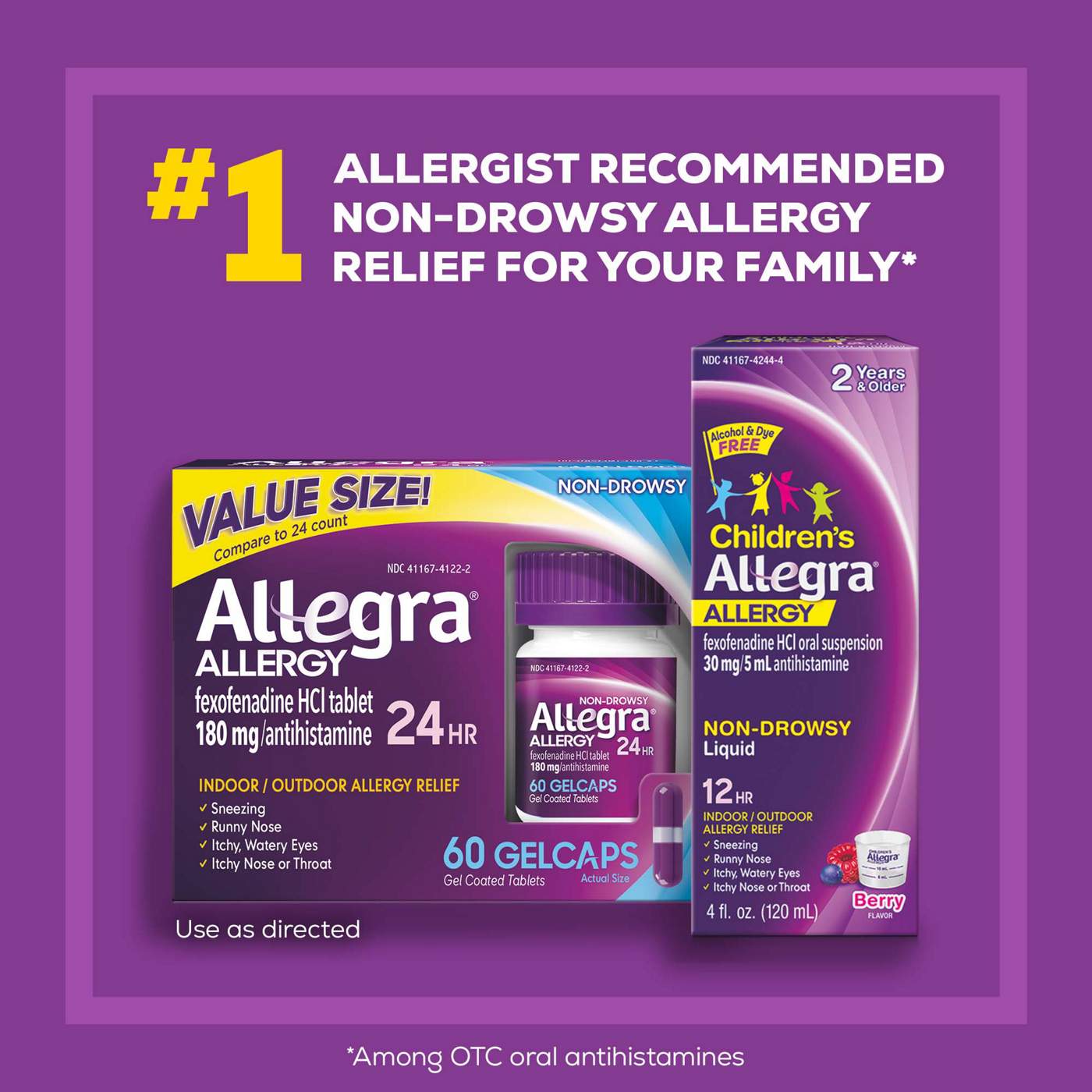 Allegra 24 Hour Non-Drowsy Antihistamine Gelcaps; image 6 of 7